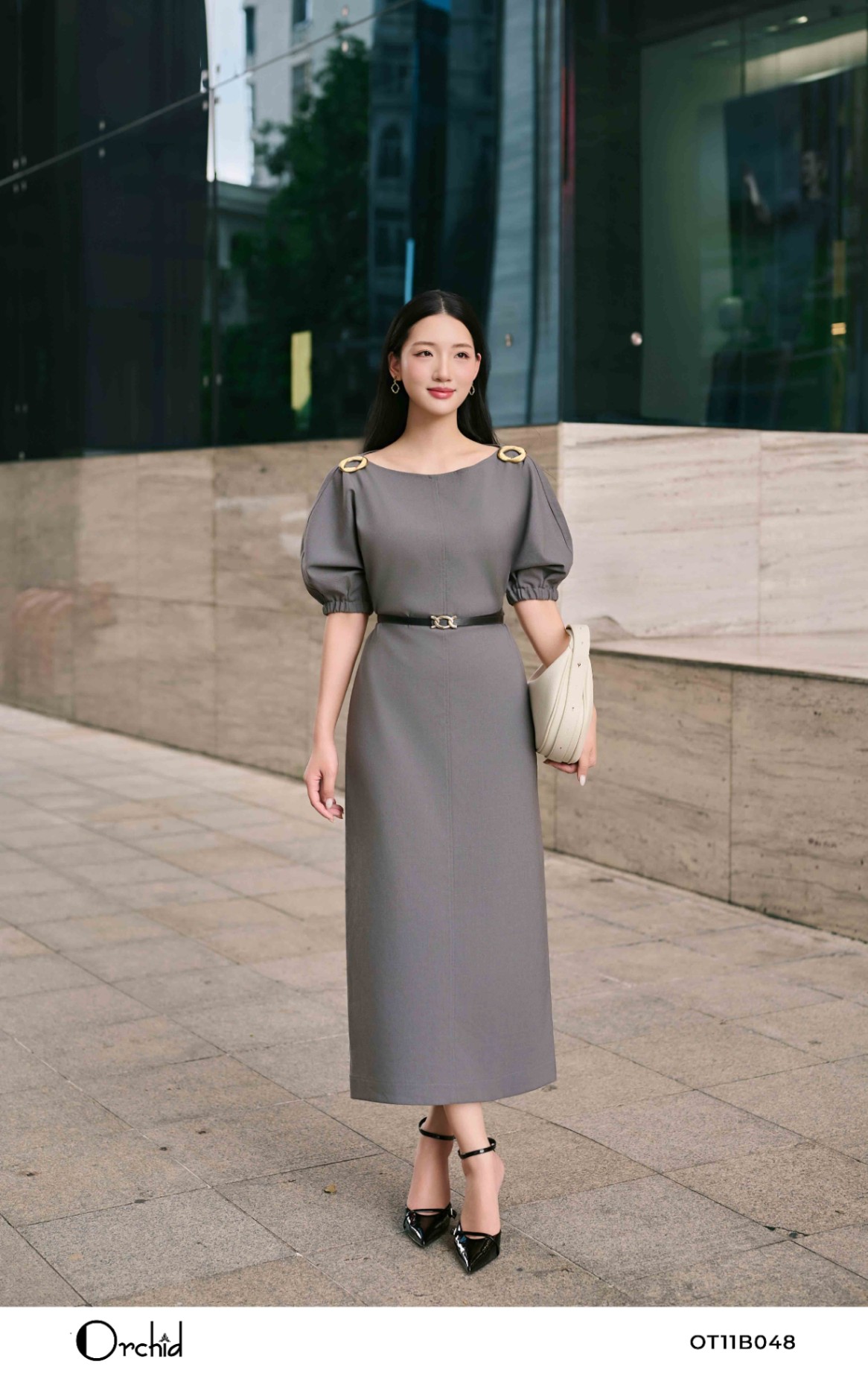 OT11B048 - Đầm twill silk
