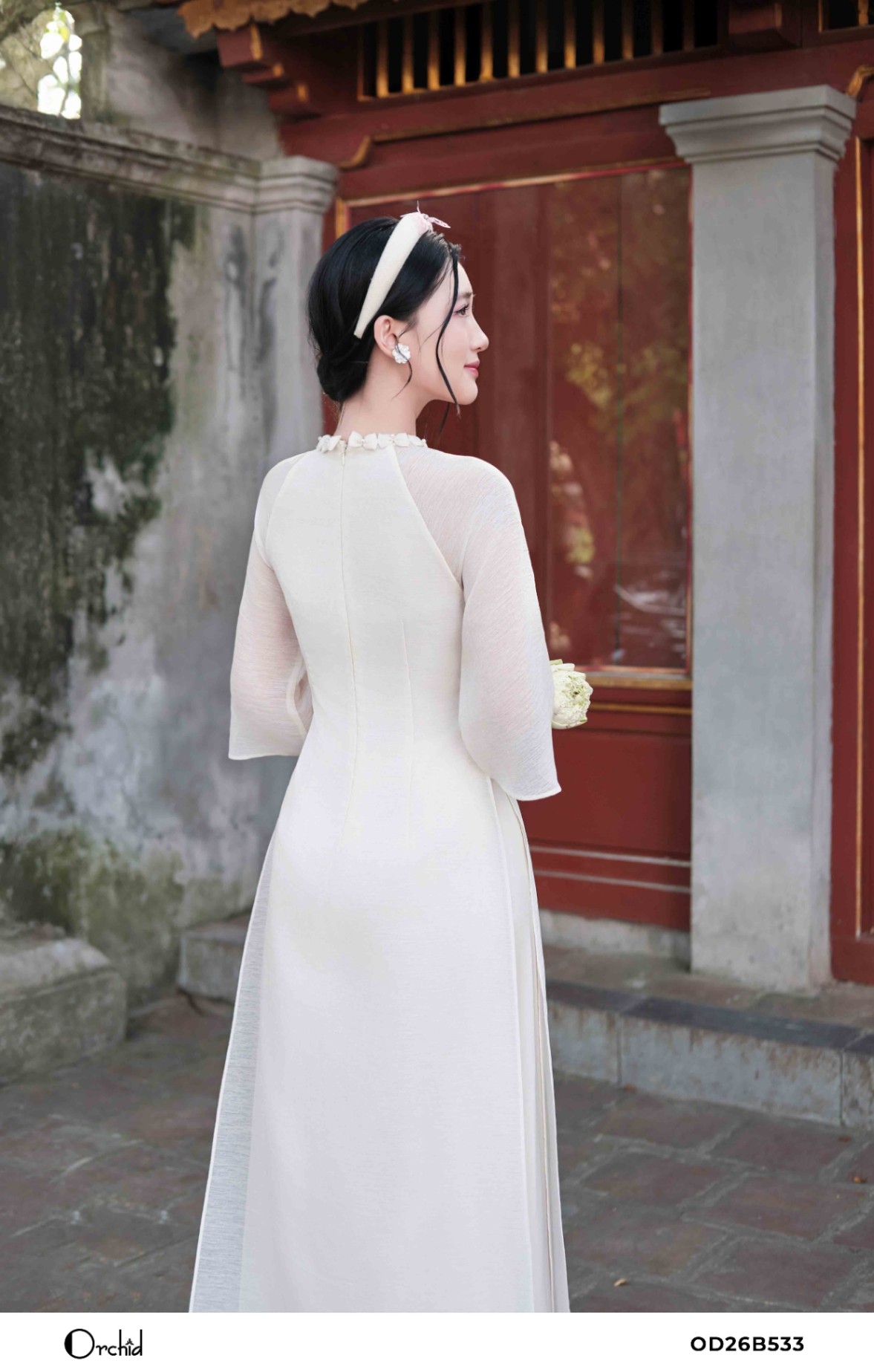 OD26B533 - Sét bộ áo dài tơ ánh