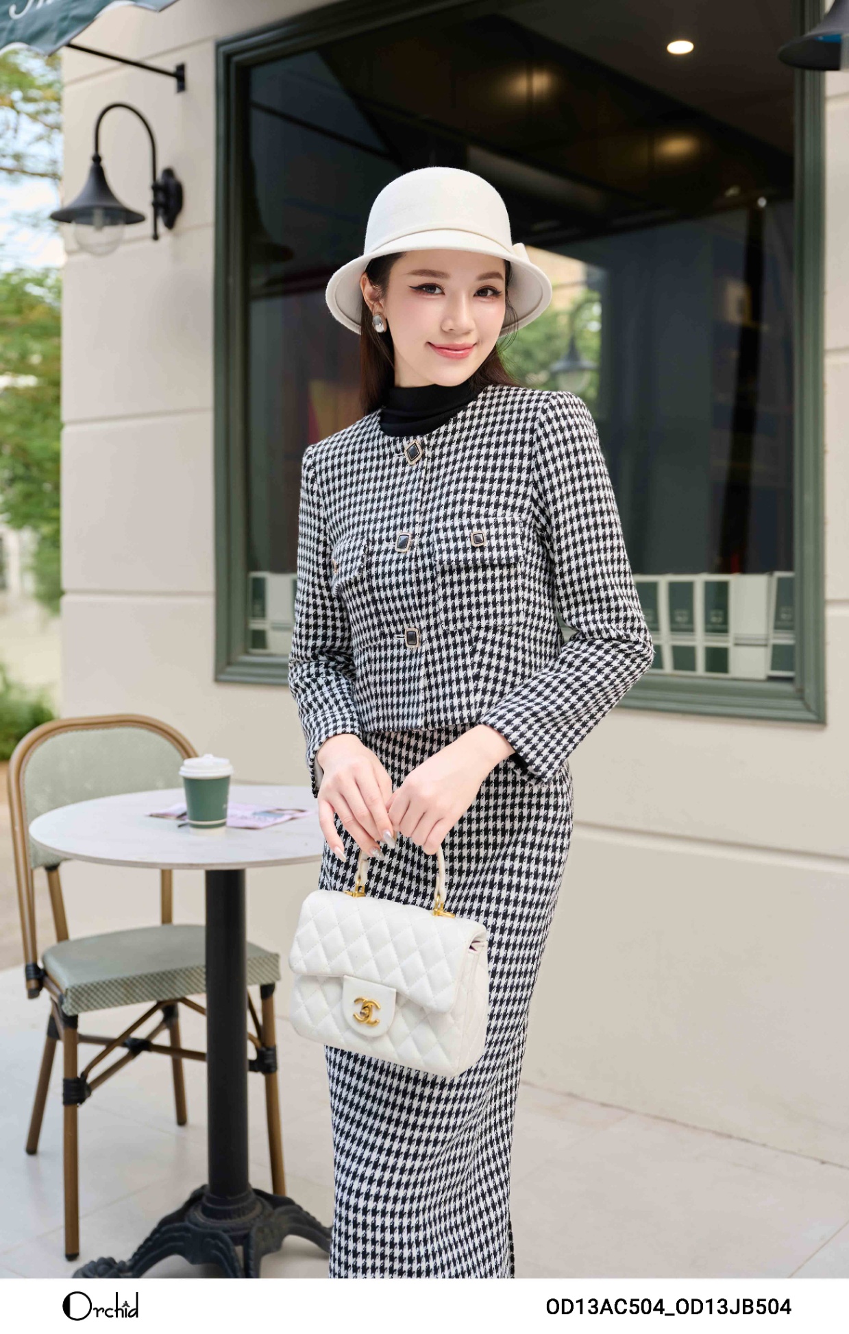 OD13AC504 - Dạ tweed kẻ