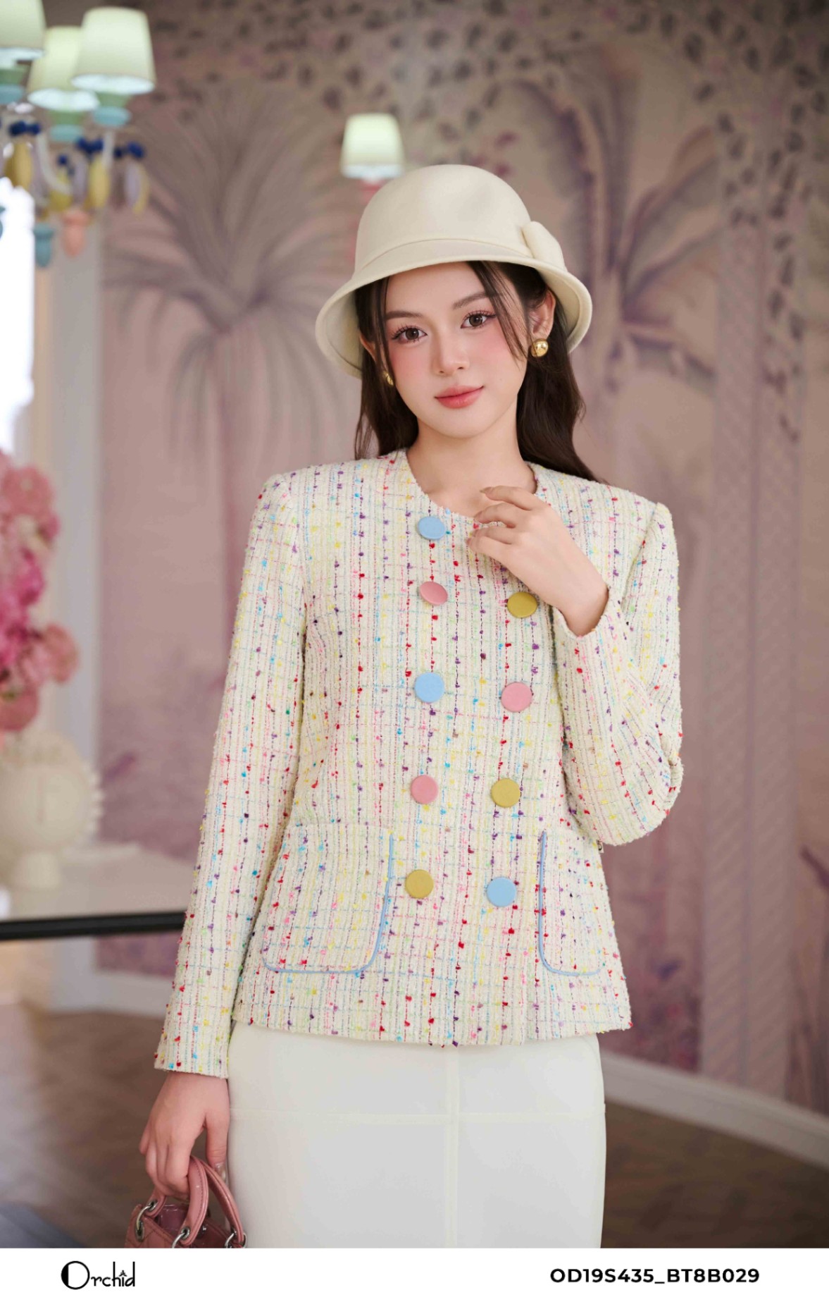 OD19S435 - Áo khoác dạ tweed