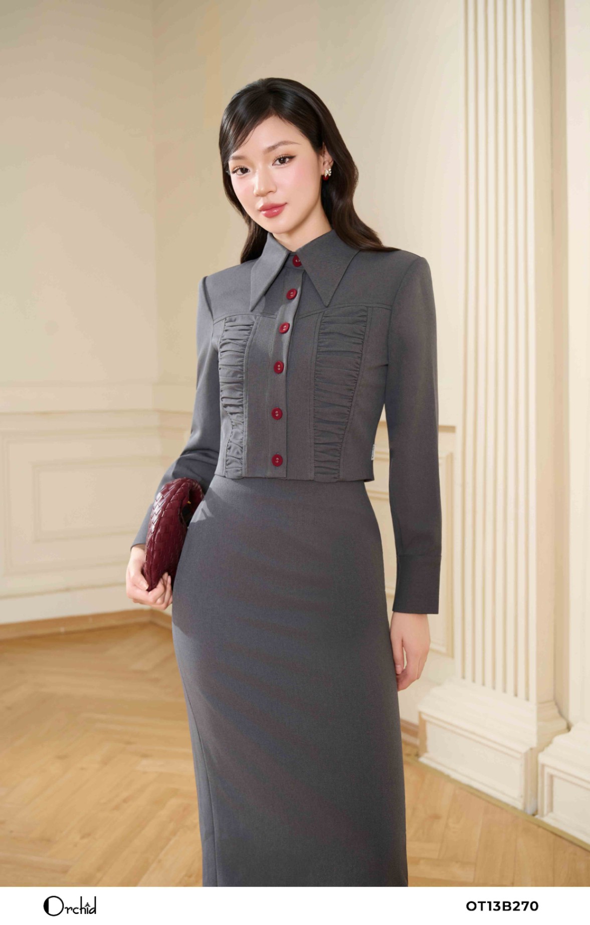 OT13B270 - Bộ twill silk chéo