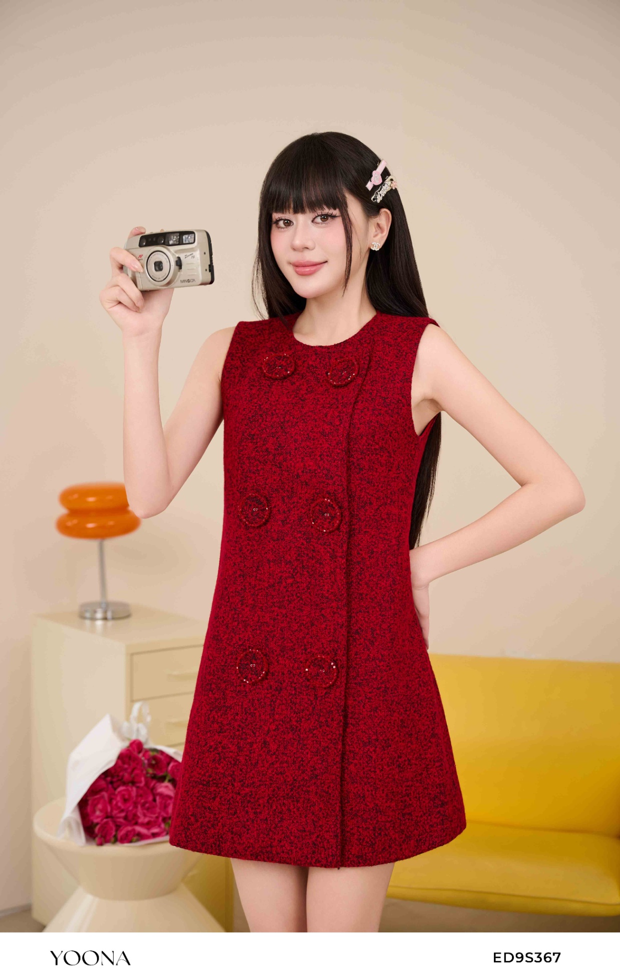 OHN10A270 - Đầm lụa tuyết