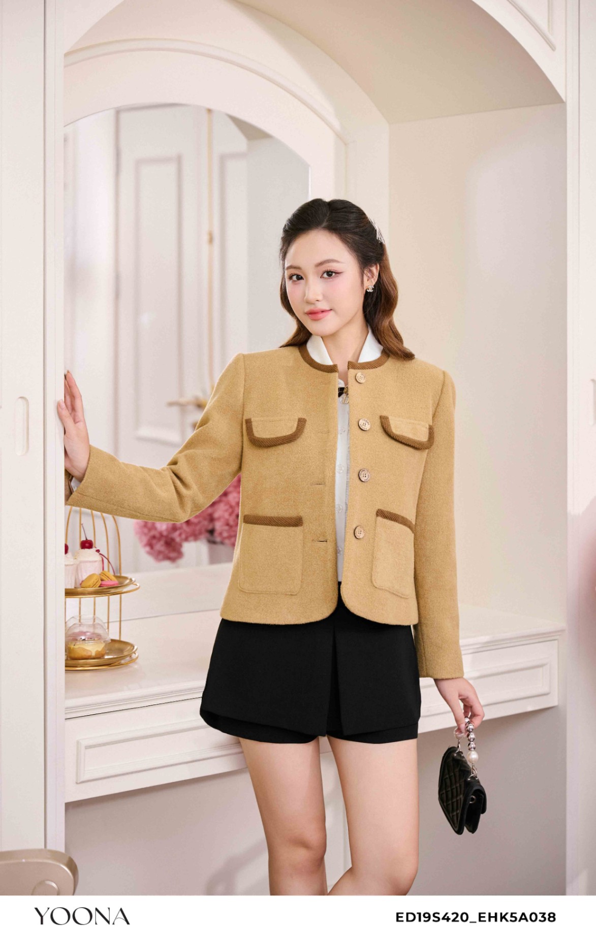 OHK10X381 - Đầm tơ ánh nhũ