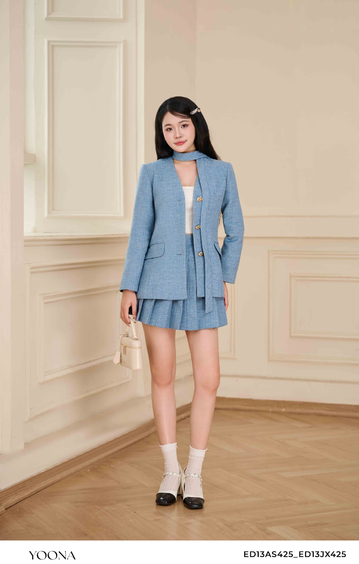OH10X137 - Đầm lụa vân chéo