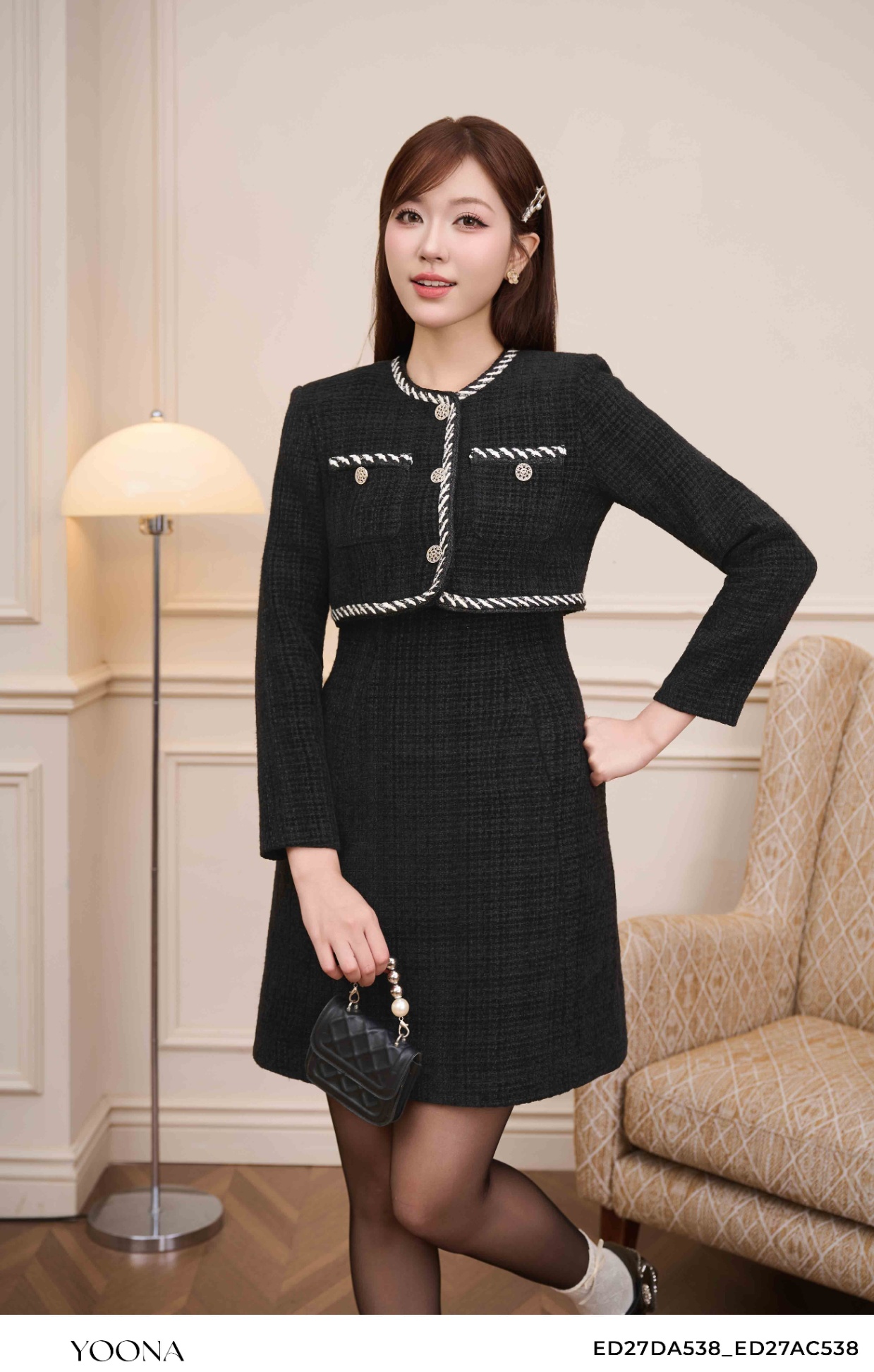 OH10X405 - Đầm tơ xước hoa
