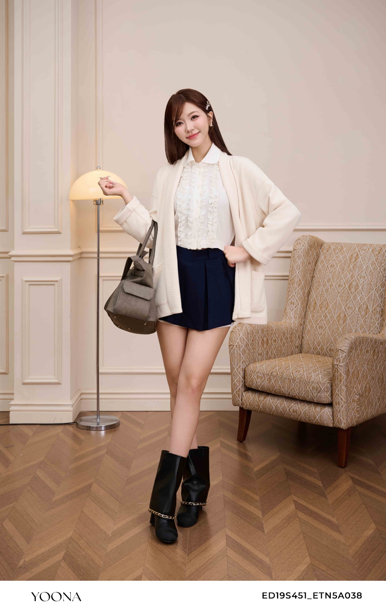 OH10X577 - Đầm tơ ánh hoa