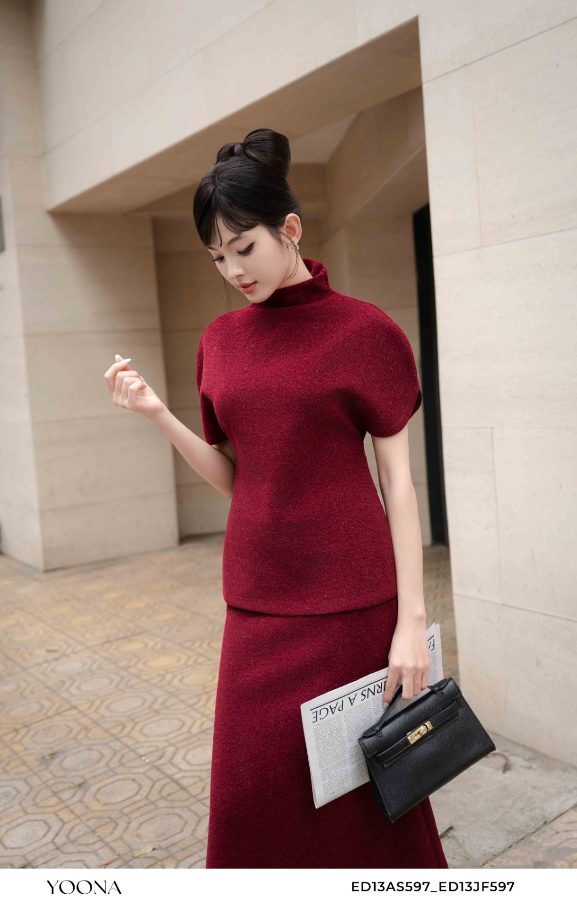 OHK10X436 - Đầm thô hoa