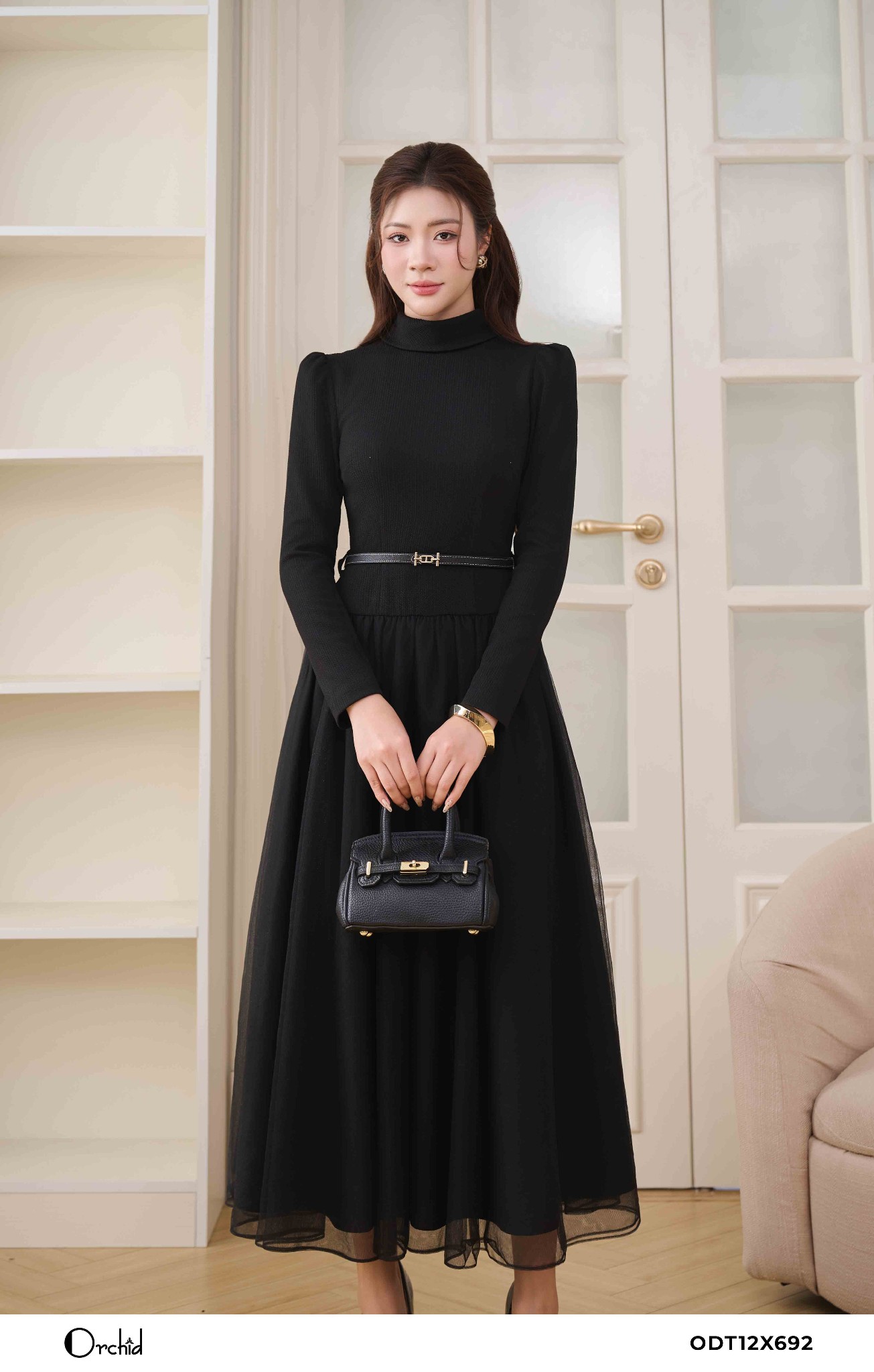 ODT12X692 - Đầm len gân sóng