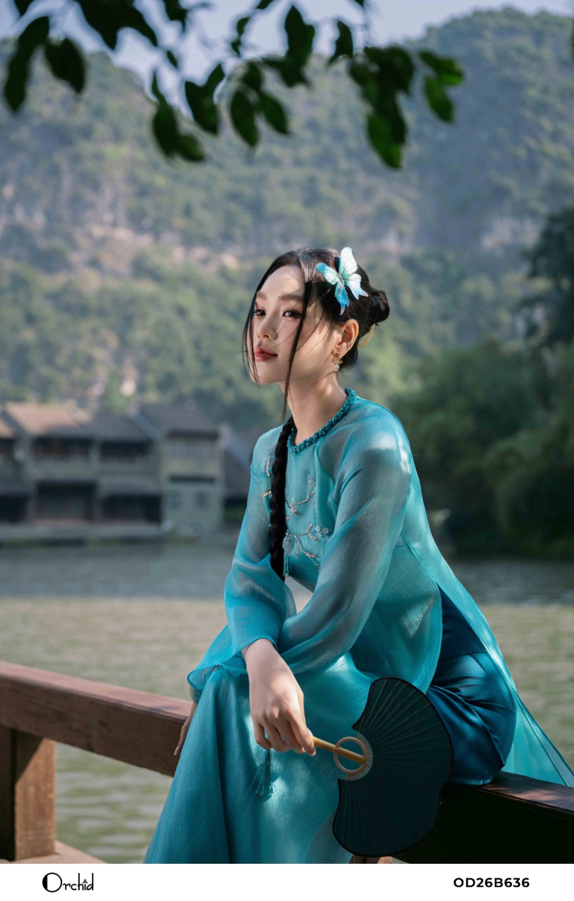 OD26B636 - Bộ áo dài tơ ánh