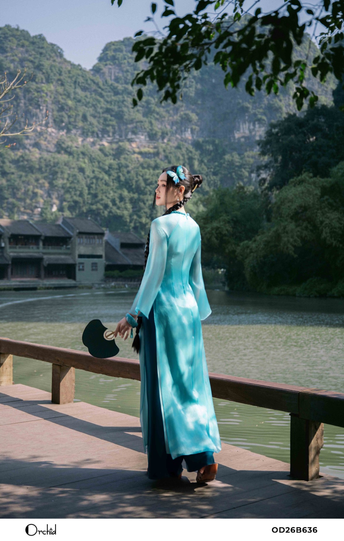 OD26B636 - Bộ áo dài tơ ánh