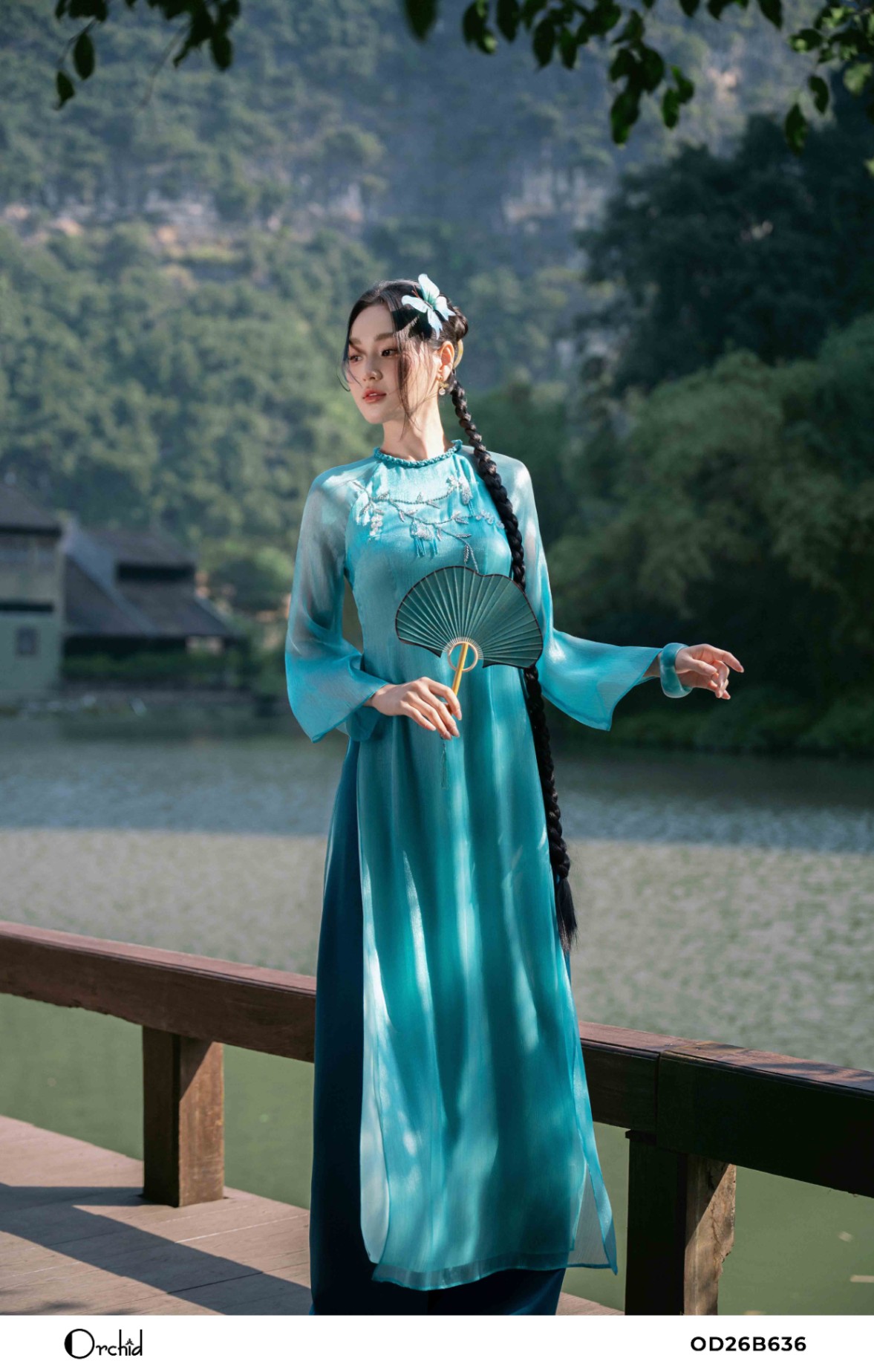 OD26B636 - Bộ áo dài tơ ánh