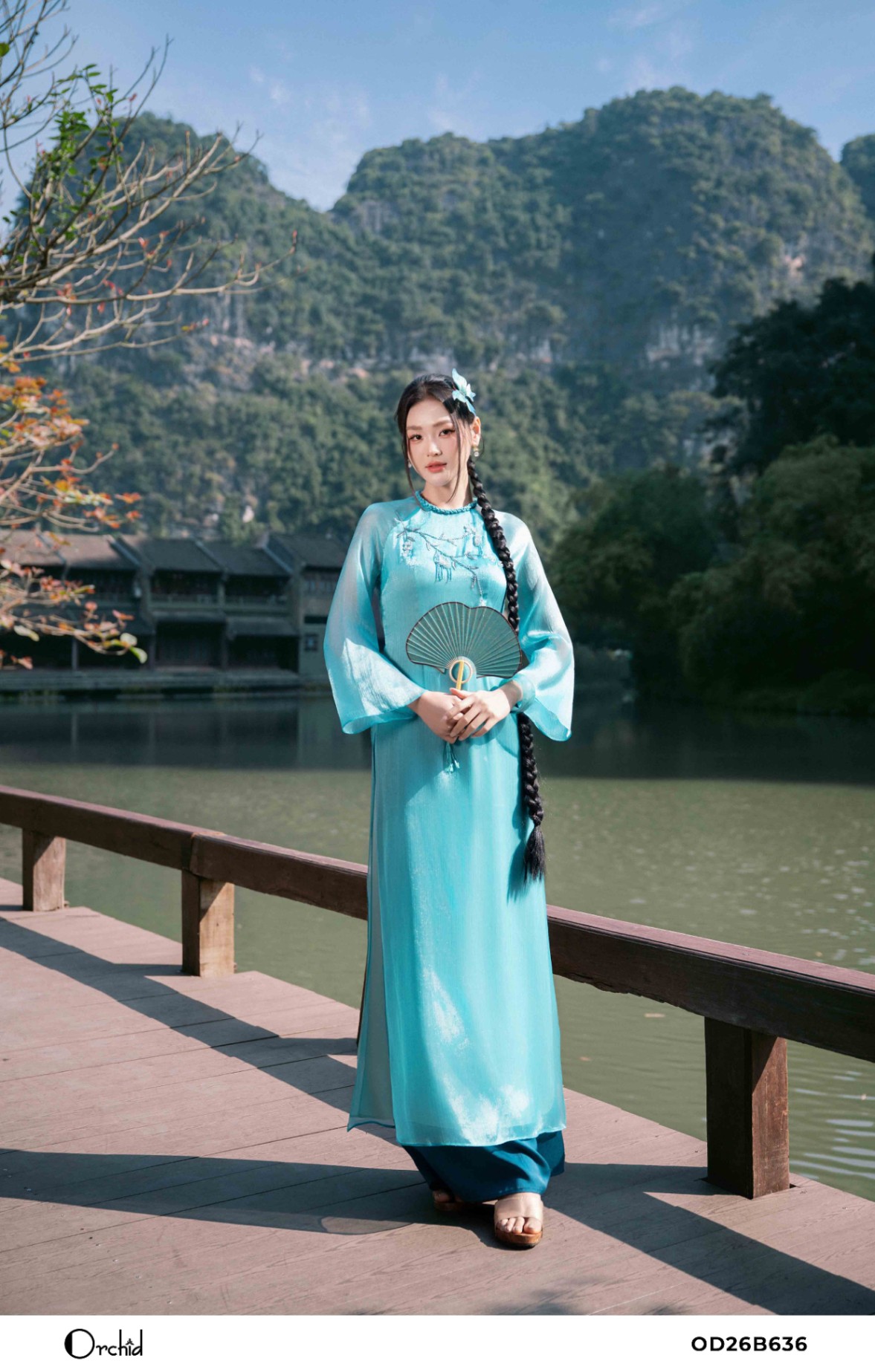 OD26B636 - Bộ áo dài tơ ánh