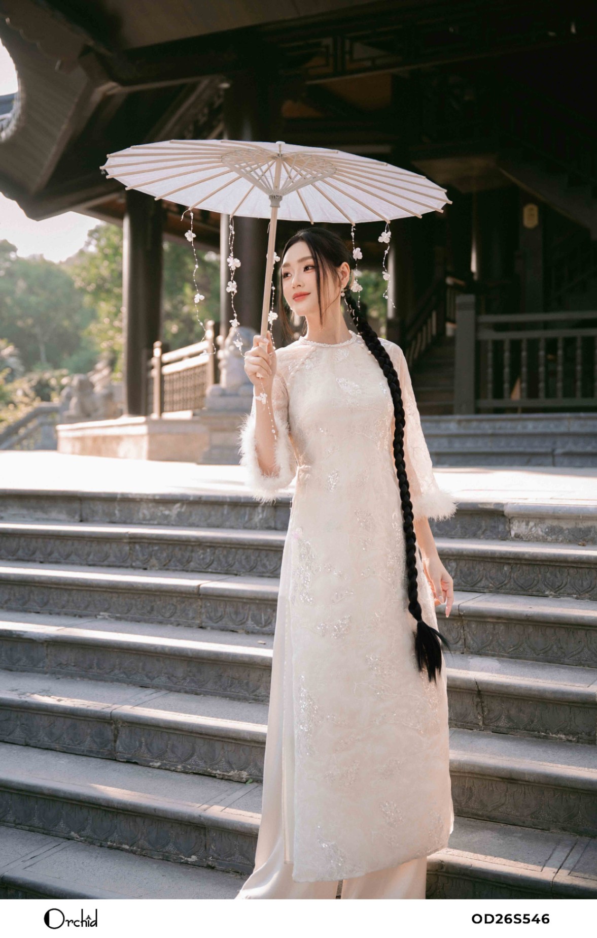 OD26S546 - Sét bộ tơ ren thêu họa tiết 3D