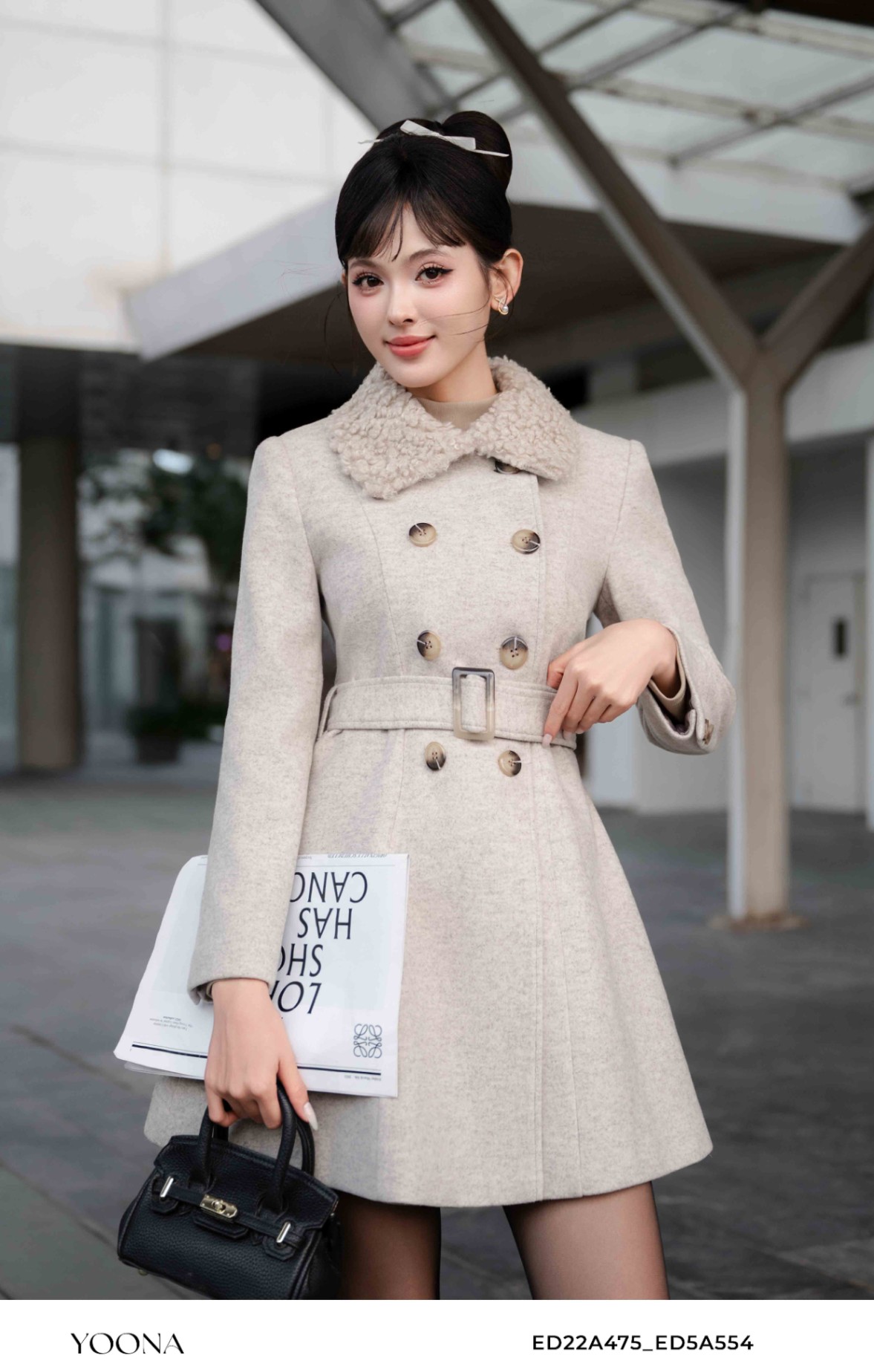 OH10X540 - Đầm tơ hoa lavender