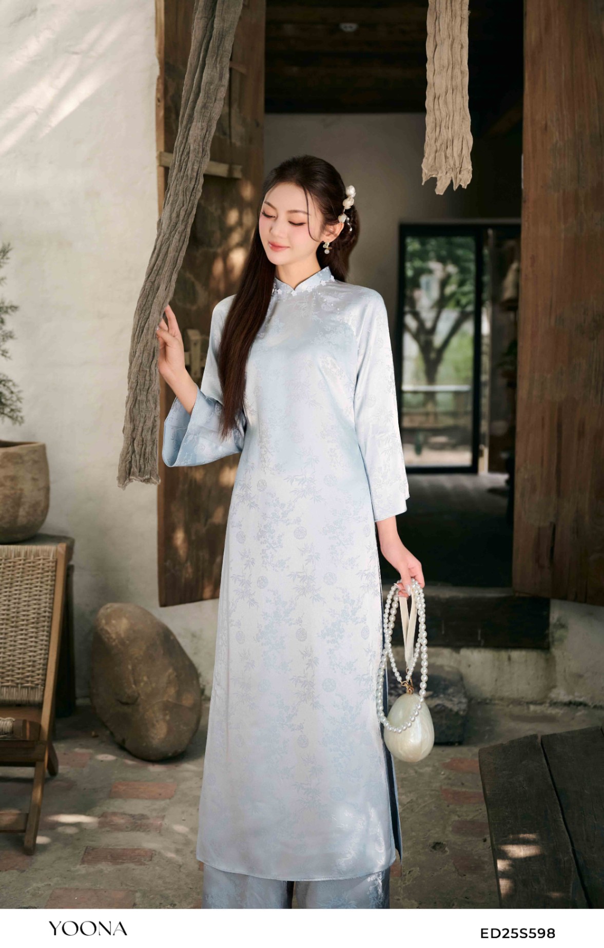 OHN10A709 - Đầm thô kẻ