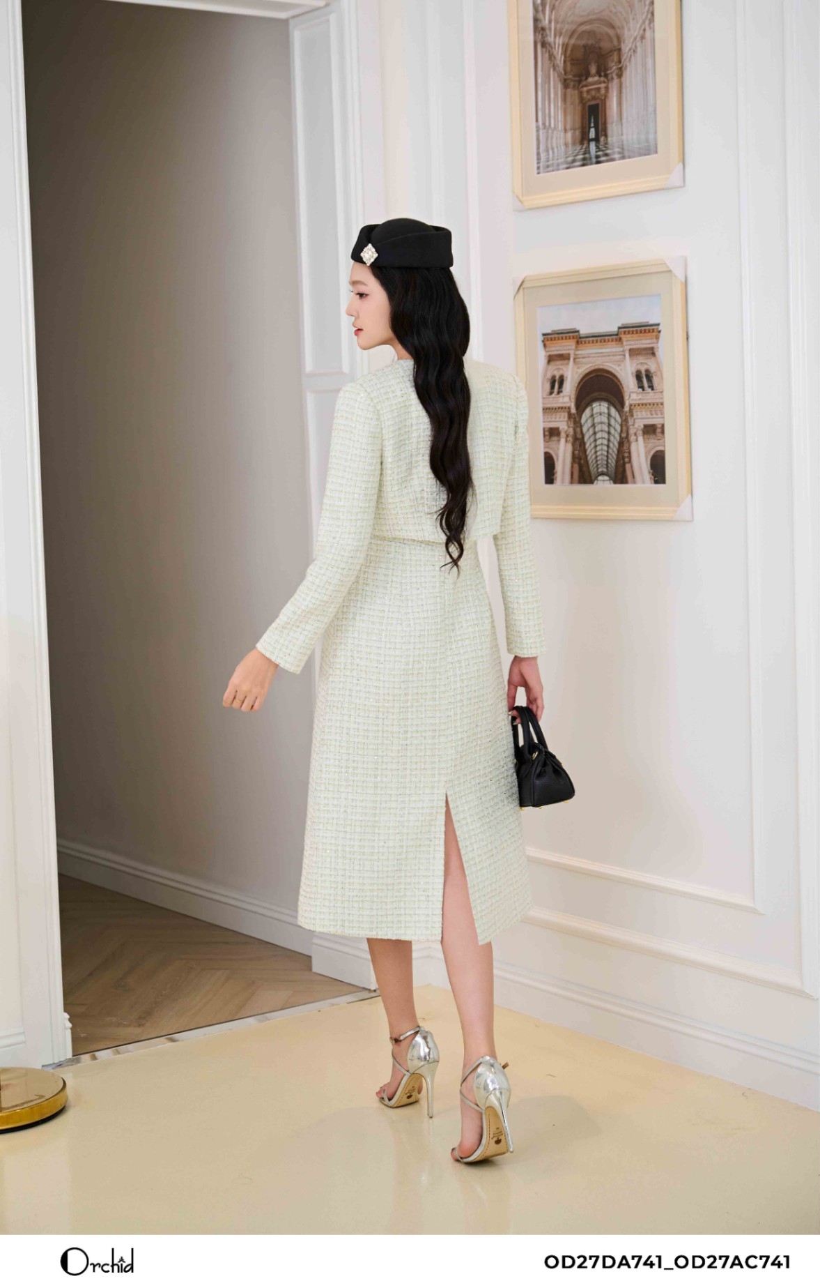 OD27DA741 - Sét bộ dạ tweed kim tuyến