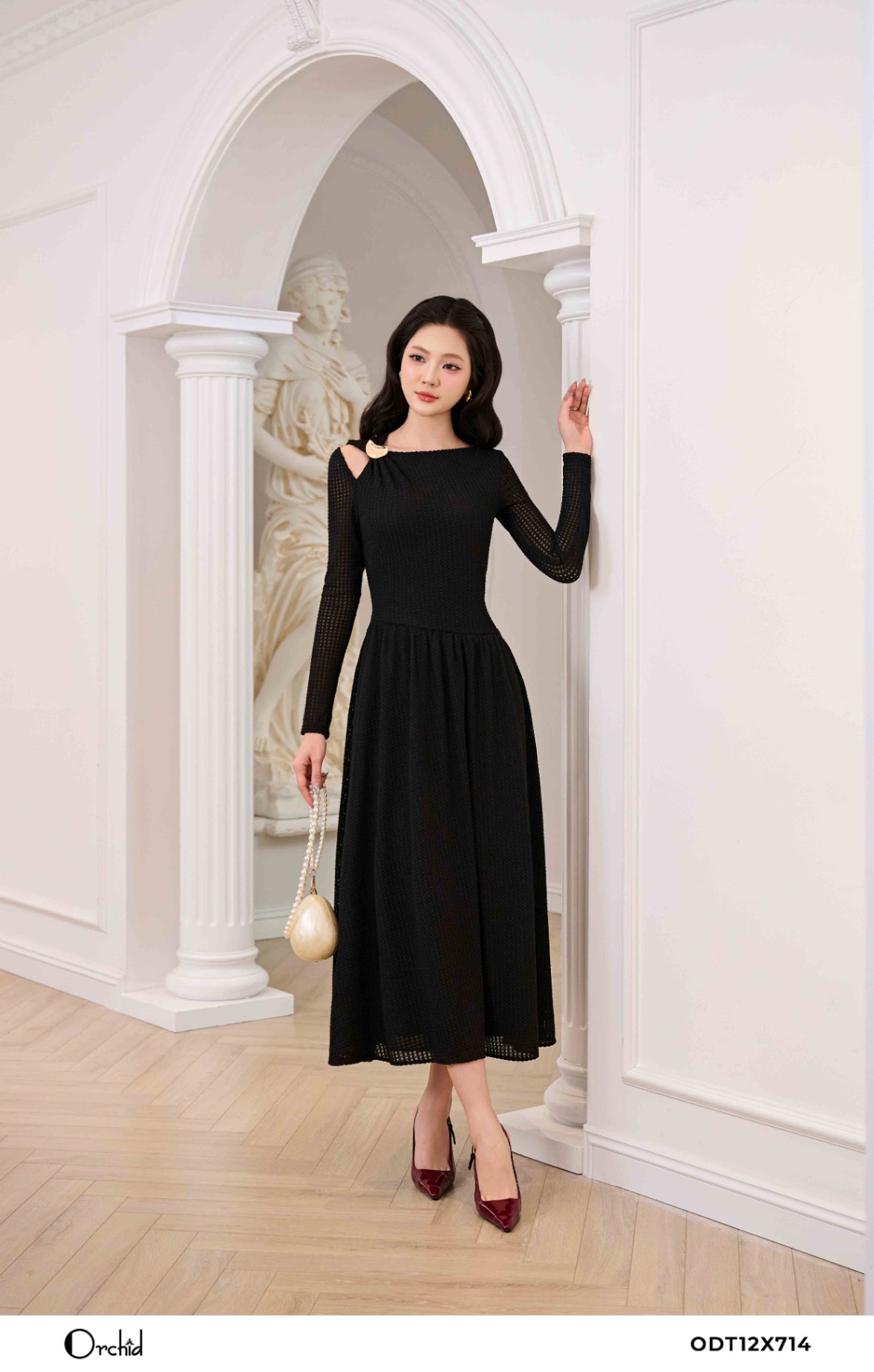 ODT12X714 - Đầm ren xốp