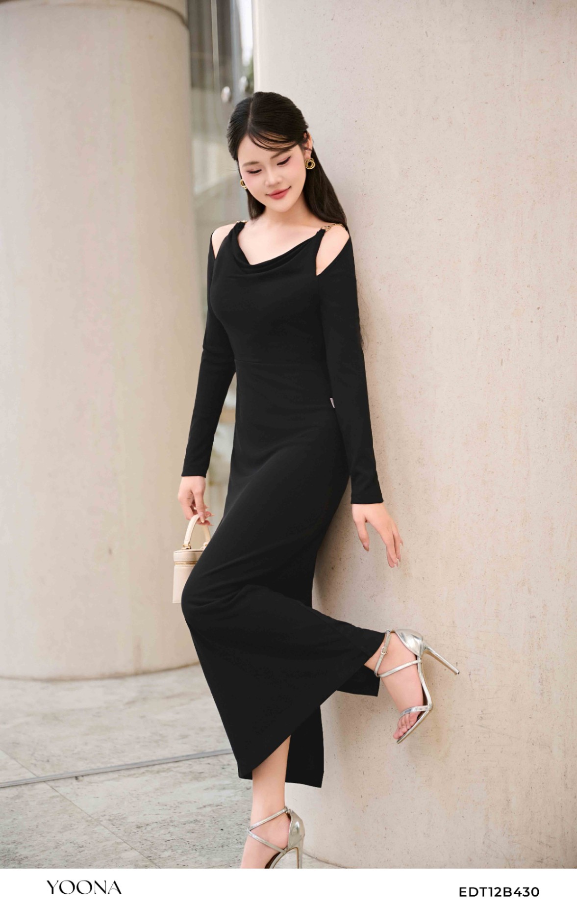 OHB9X565 - Đầm tơ xước
