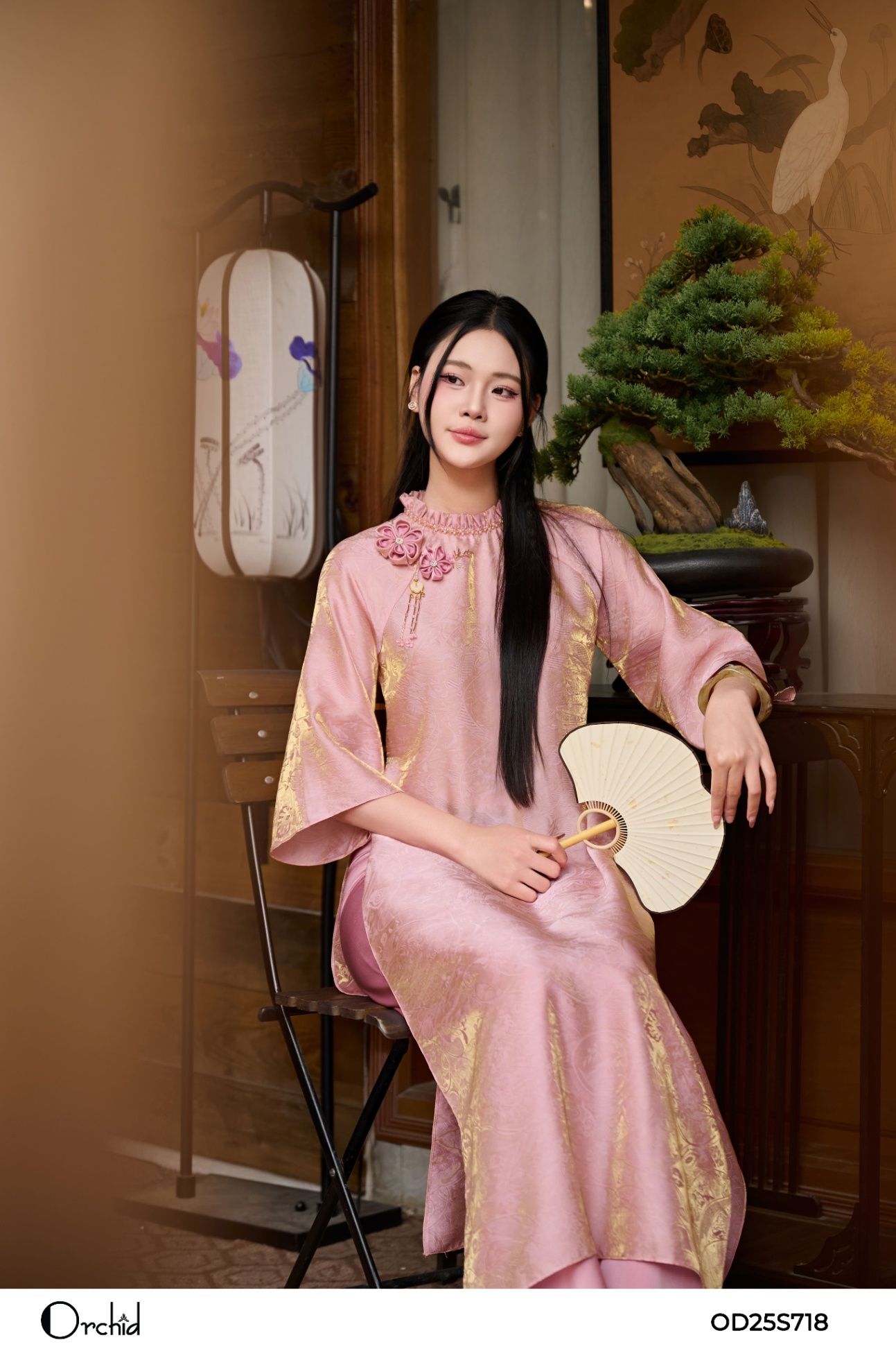 OD25S718 - Sét bộ tơ lụa ánh họa tiệt
