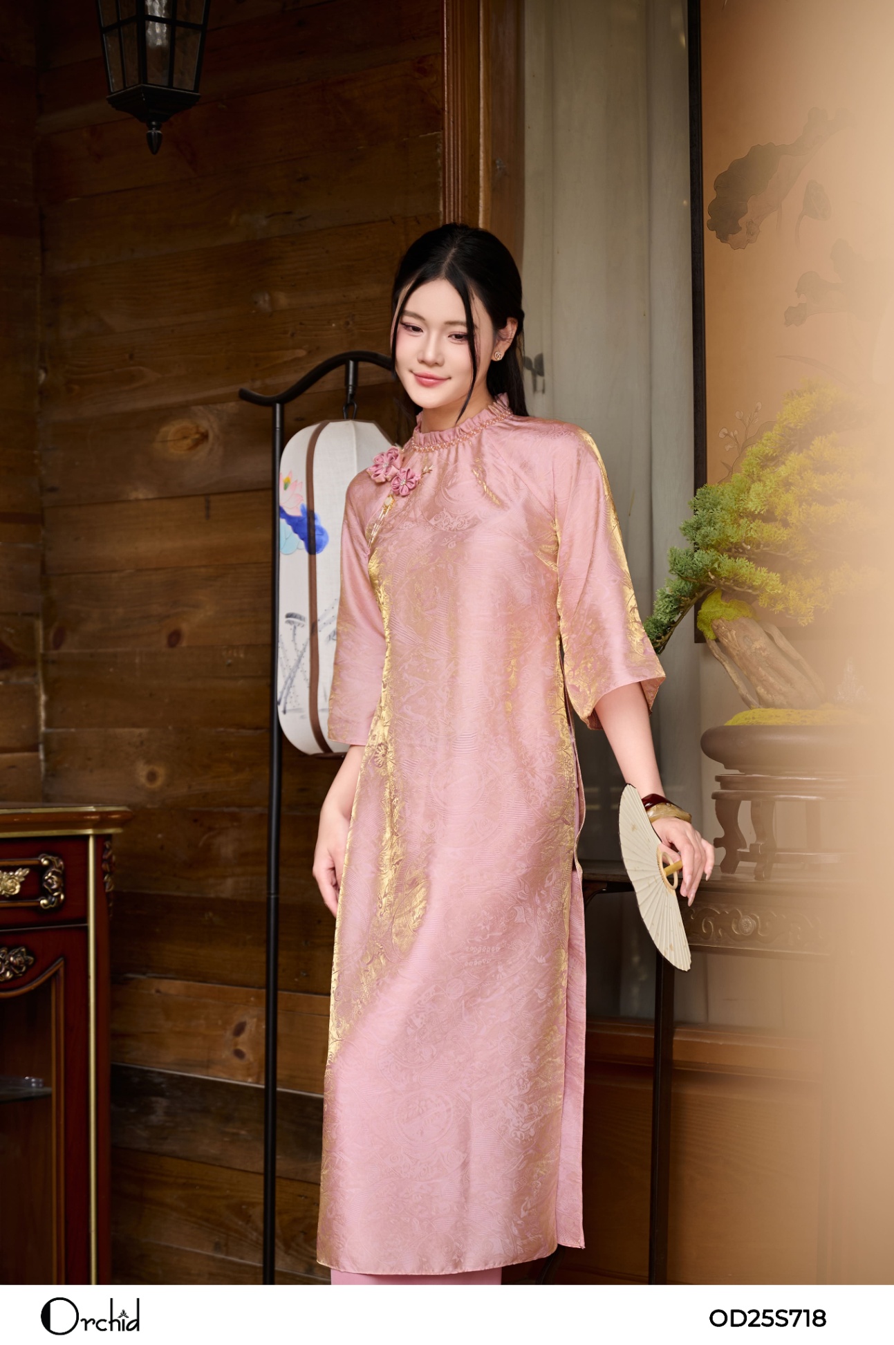 OD25S718 - Sét bộ tơ lụa ánh họa tiệt