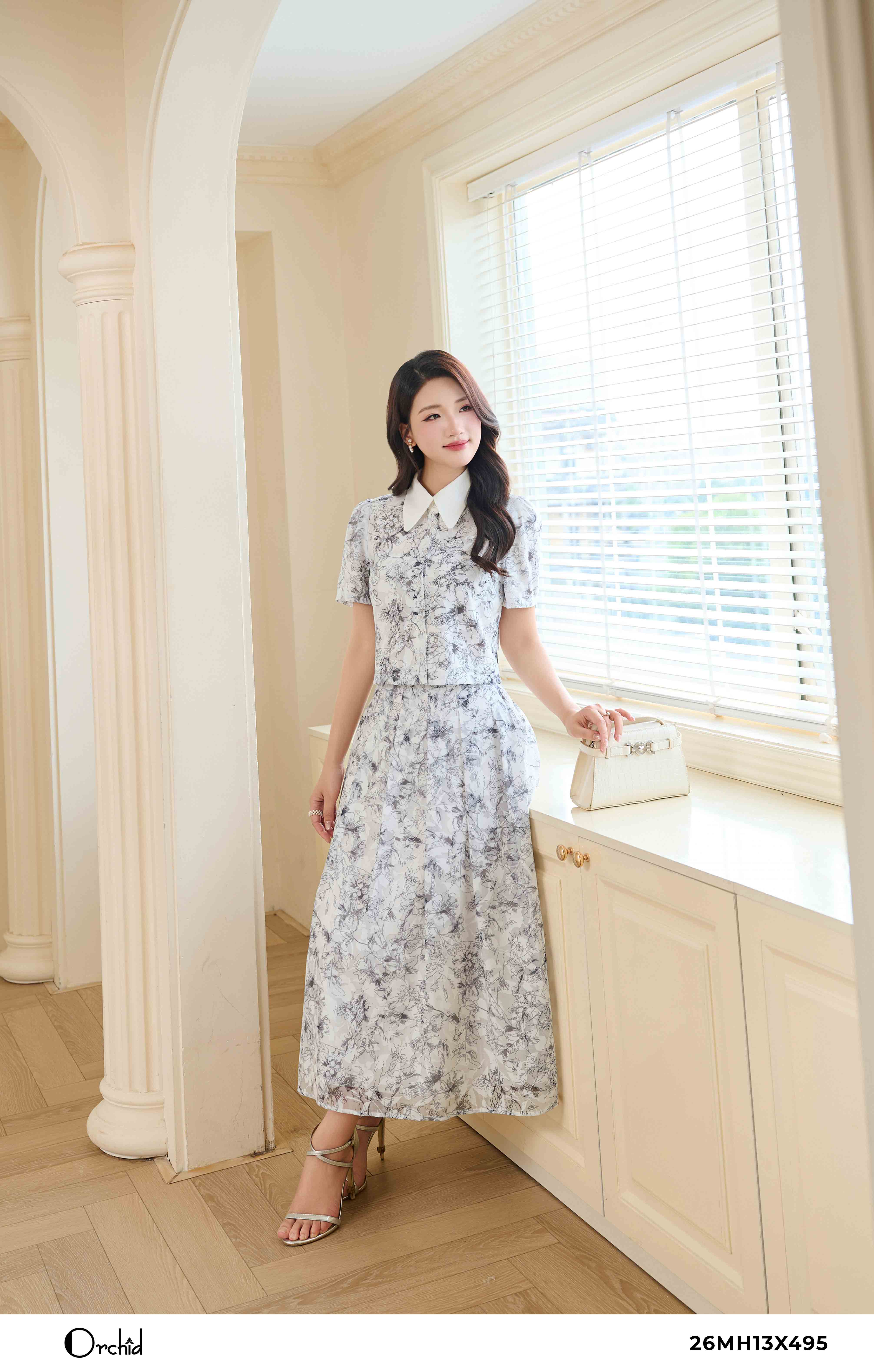 26MH13X495 - Sét bộ tơ hoa đơn sắc