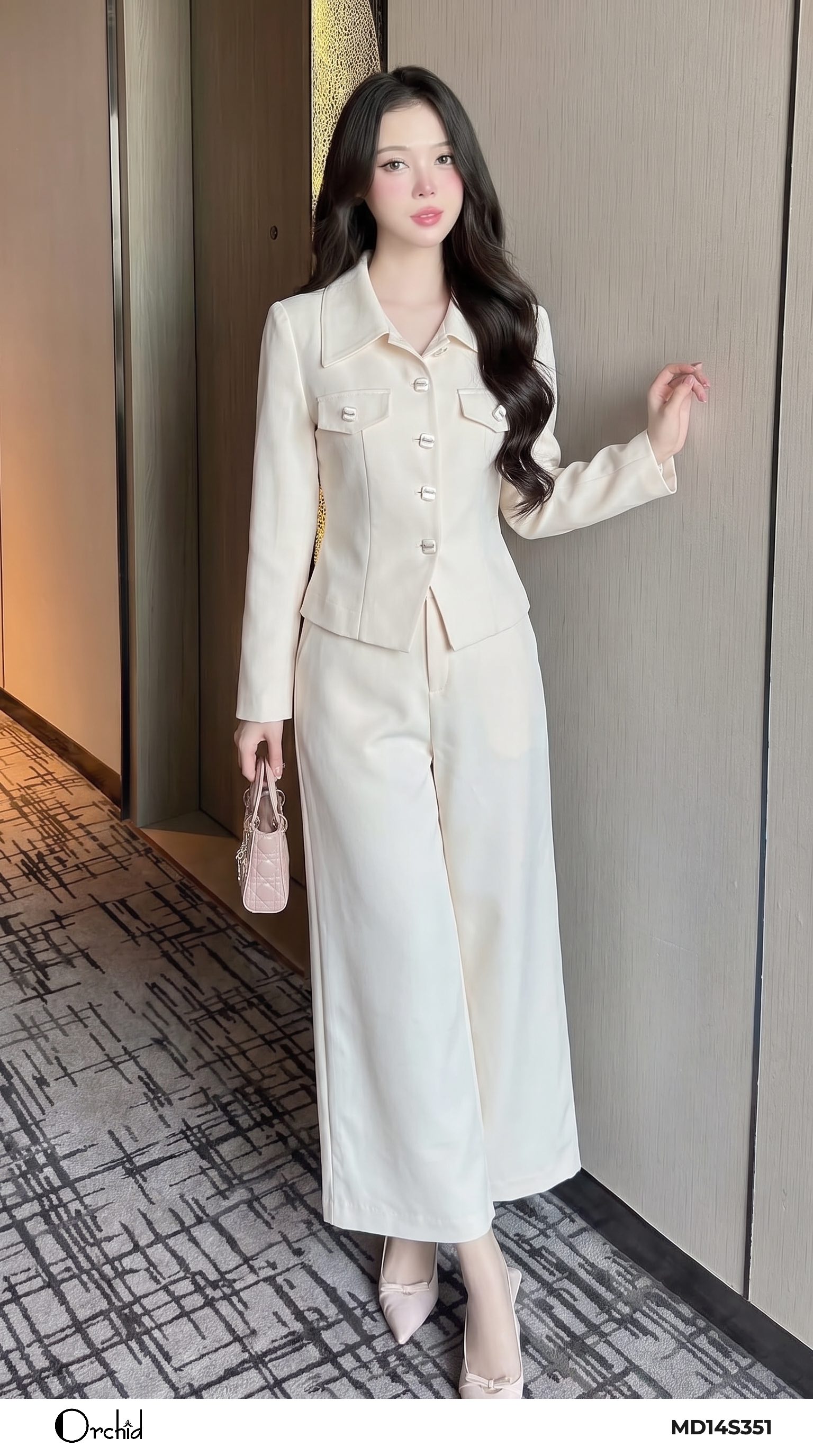 MD14S351 - Bộ twill silk vân