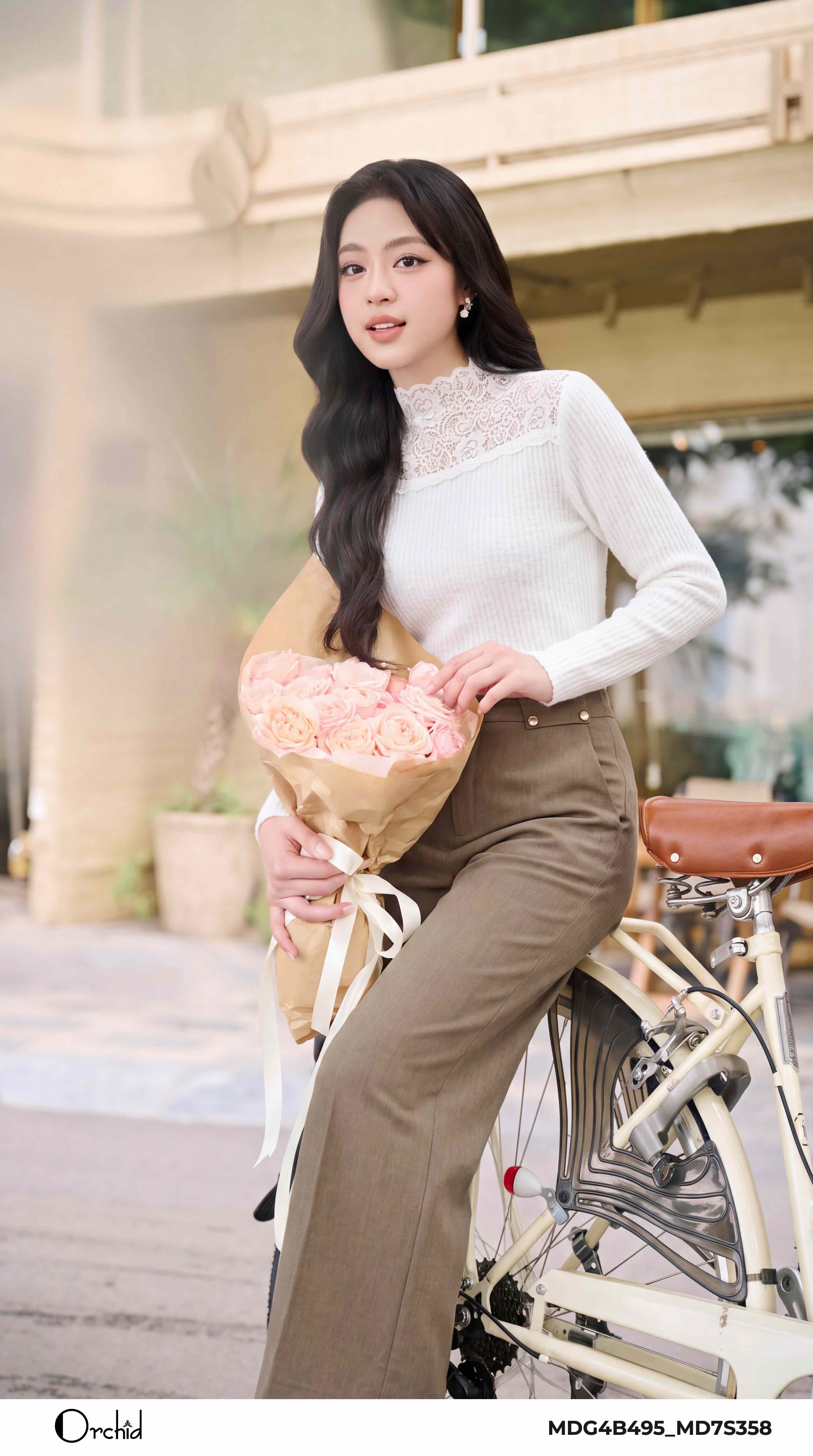 MD7S358 - Quần twill silk xước