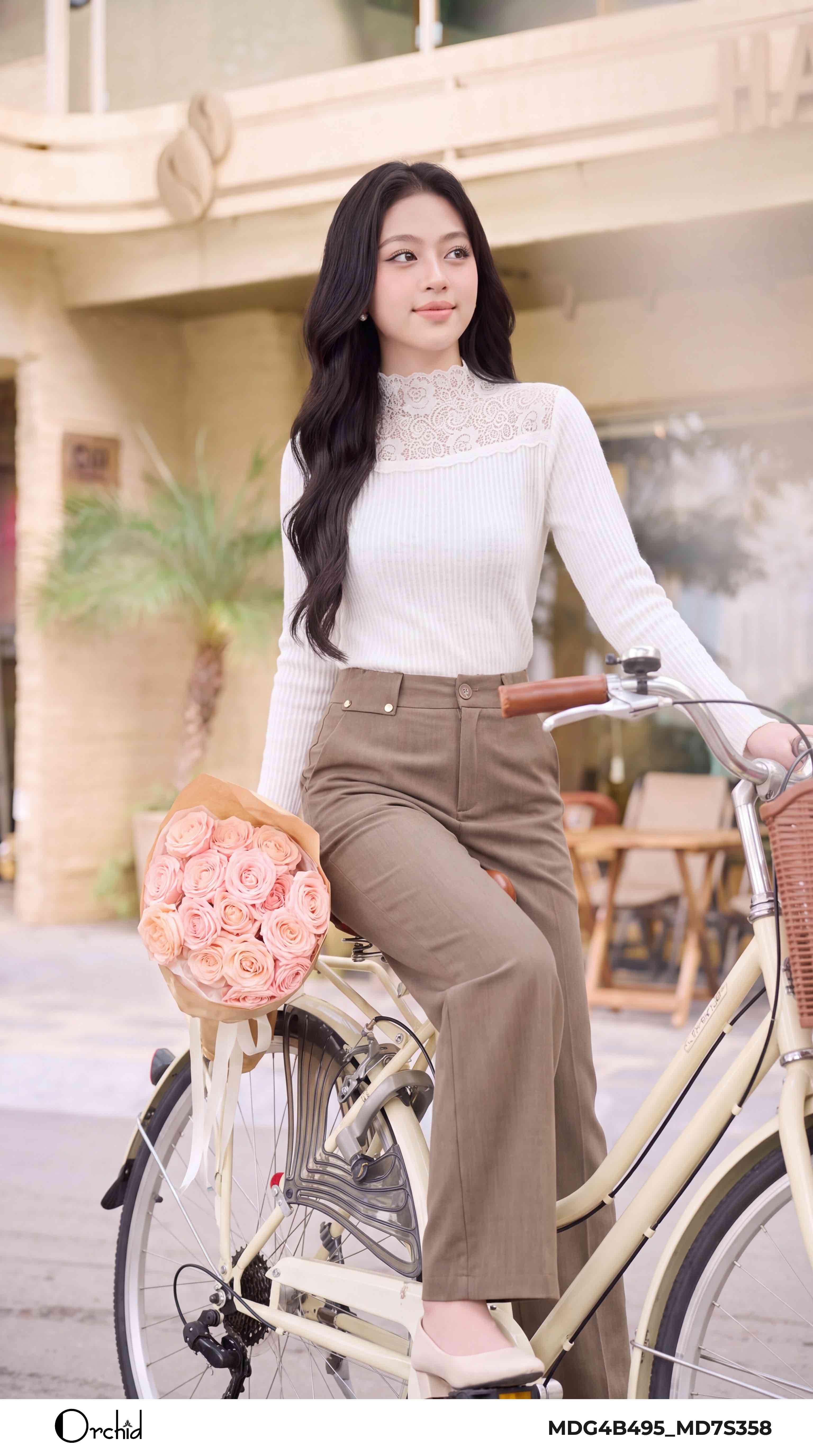 MD7S358 - Quần twill silk xước