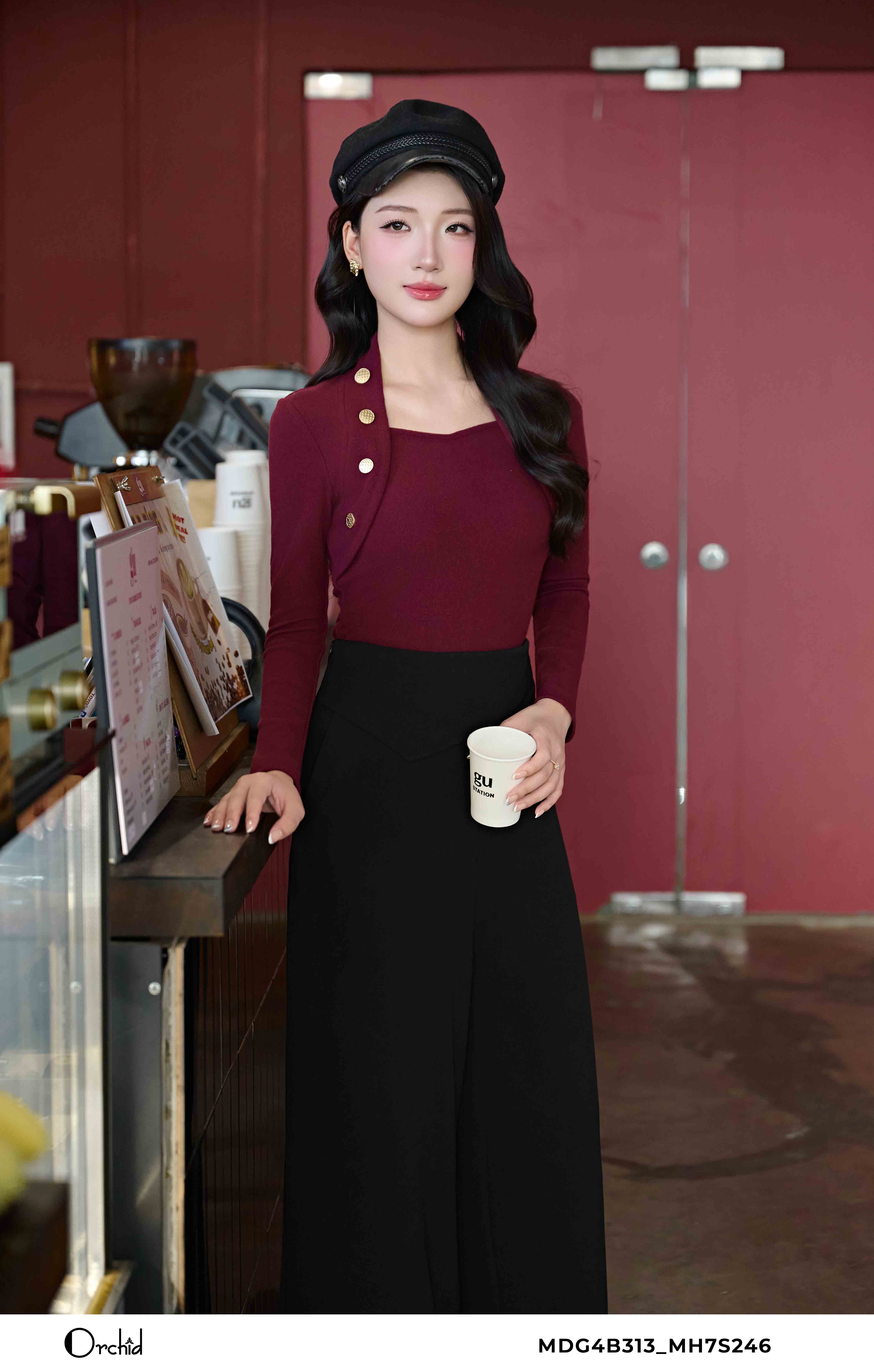 MDG4B313 - Áo len lông thỏ