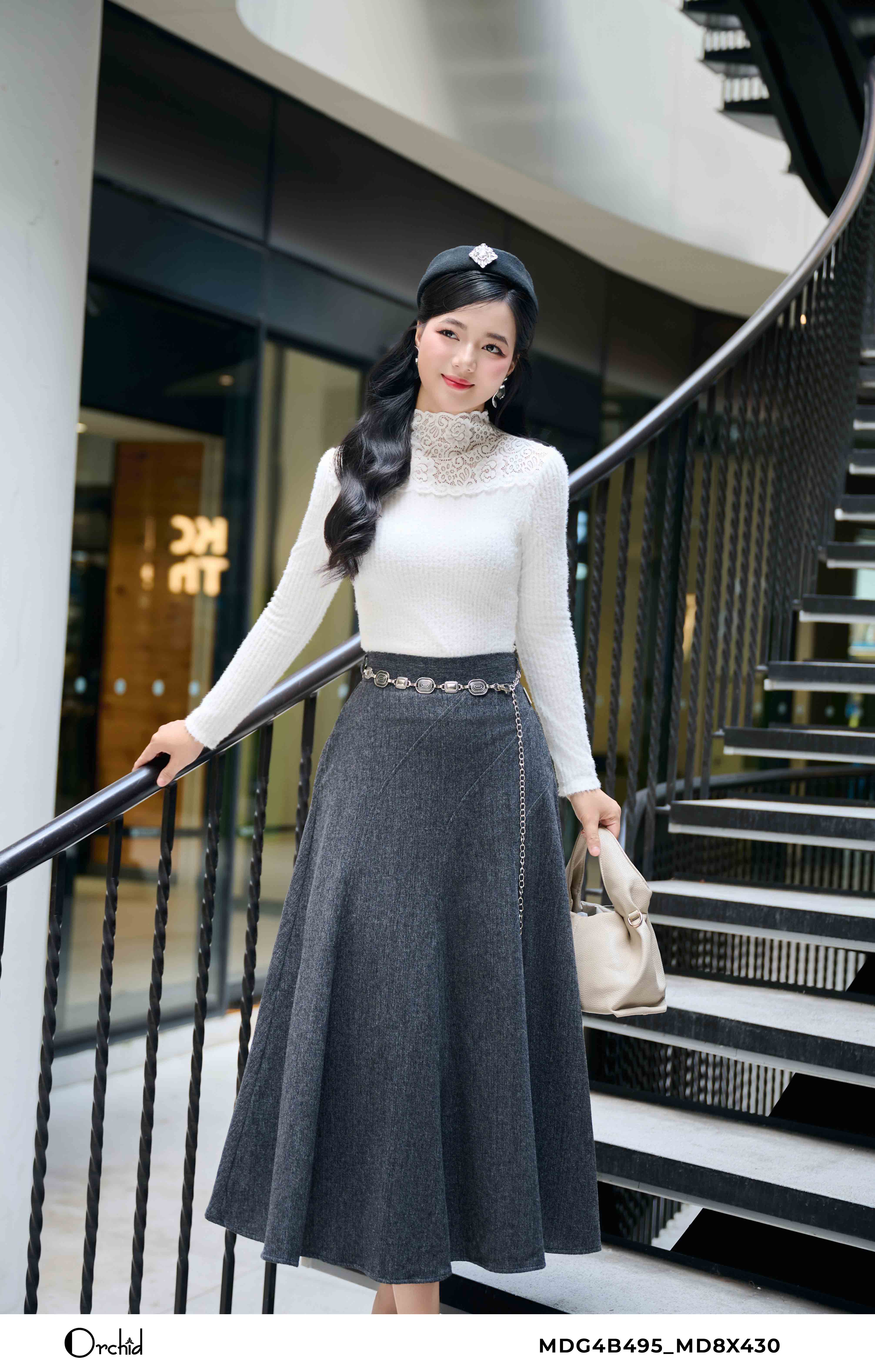 MDG4B495 - Áo len lông thỏ