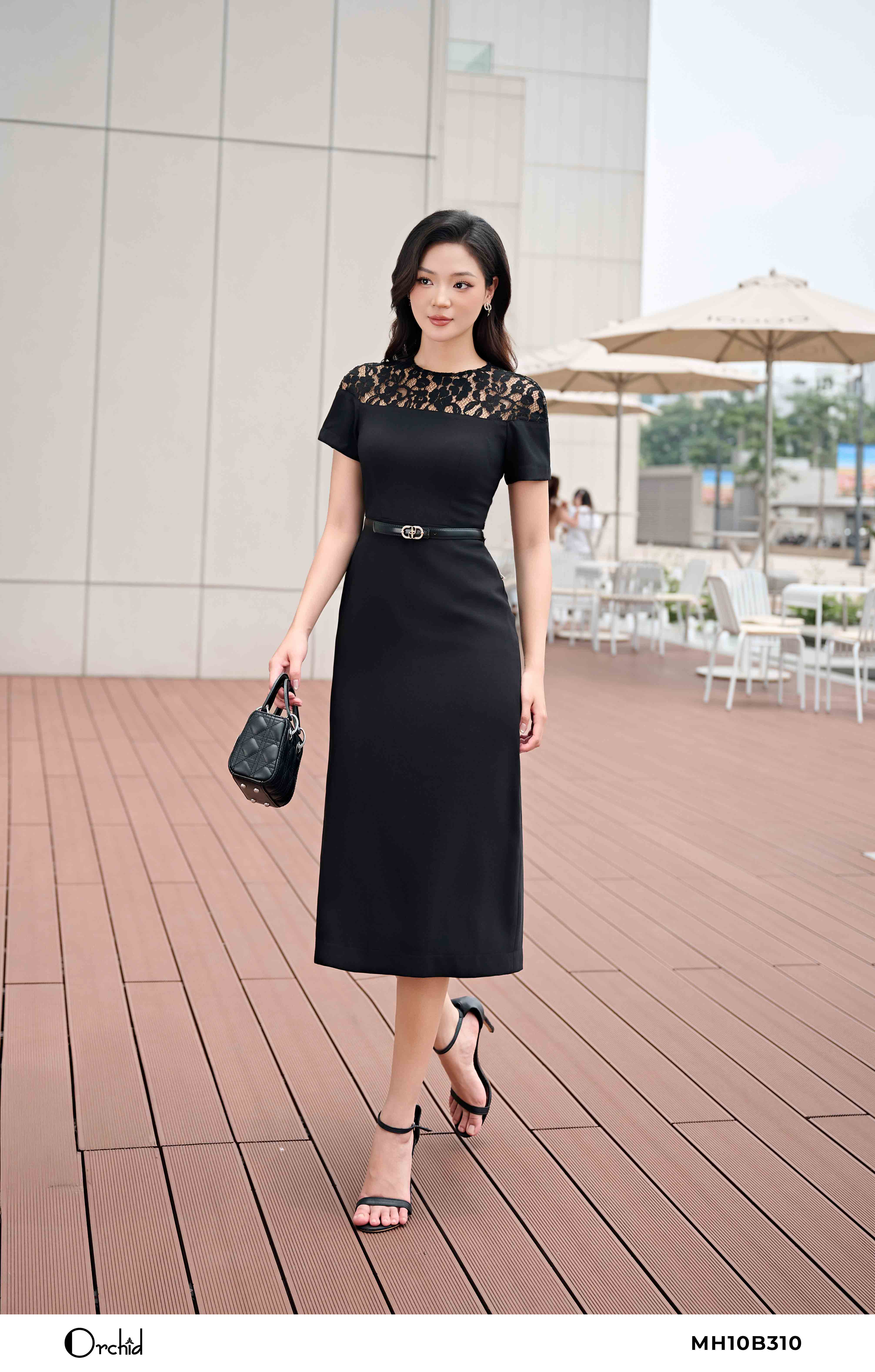 MH10B310 - Đầm twill silk