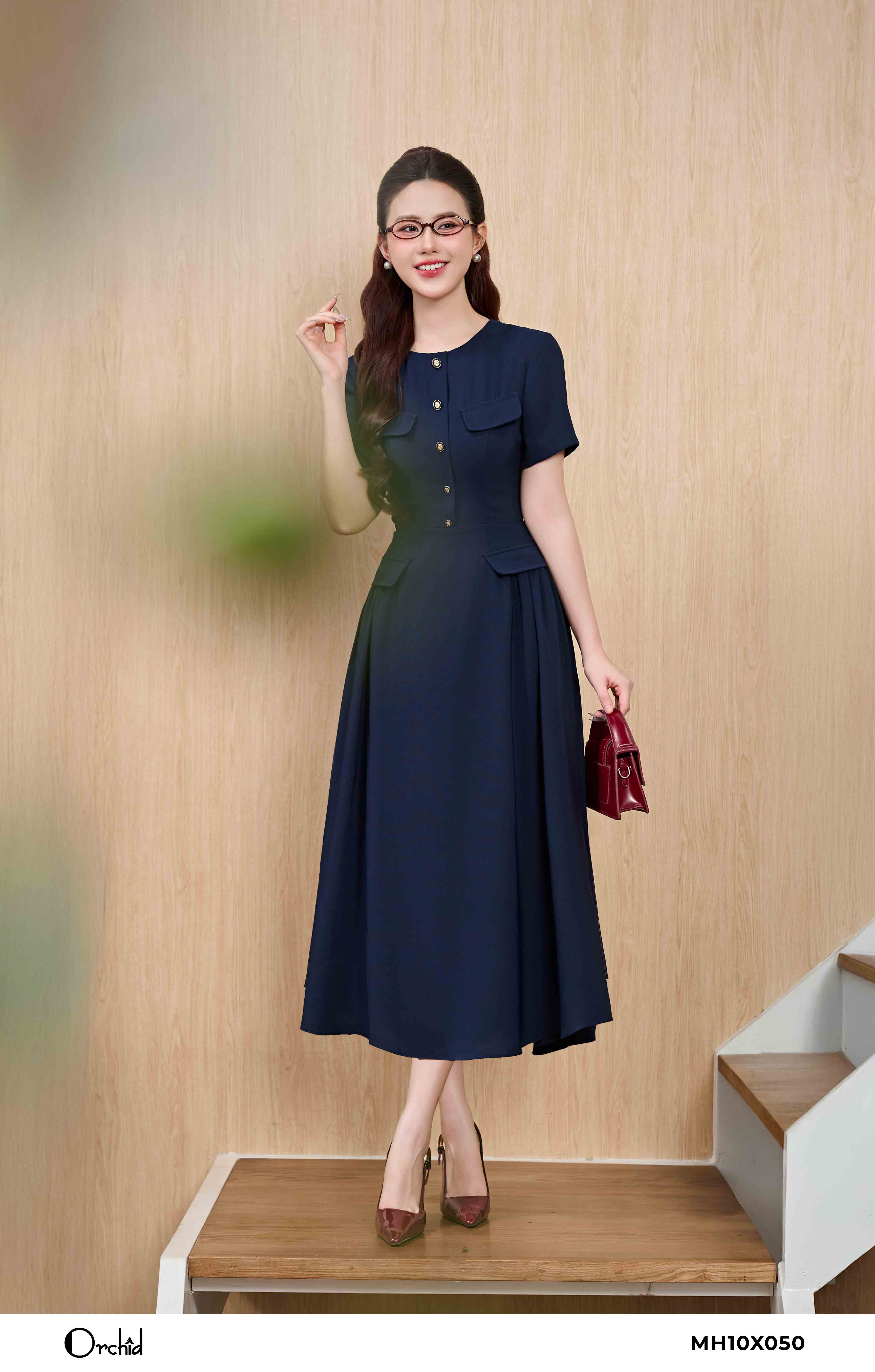 MH10X050 - Đầm twill silk