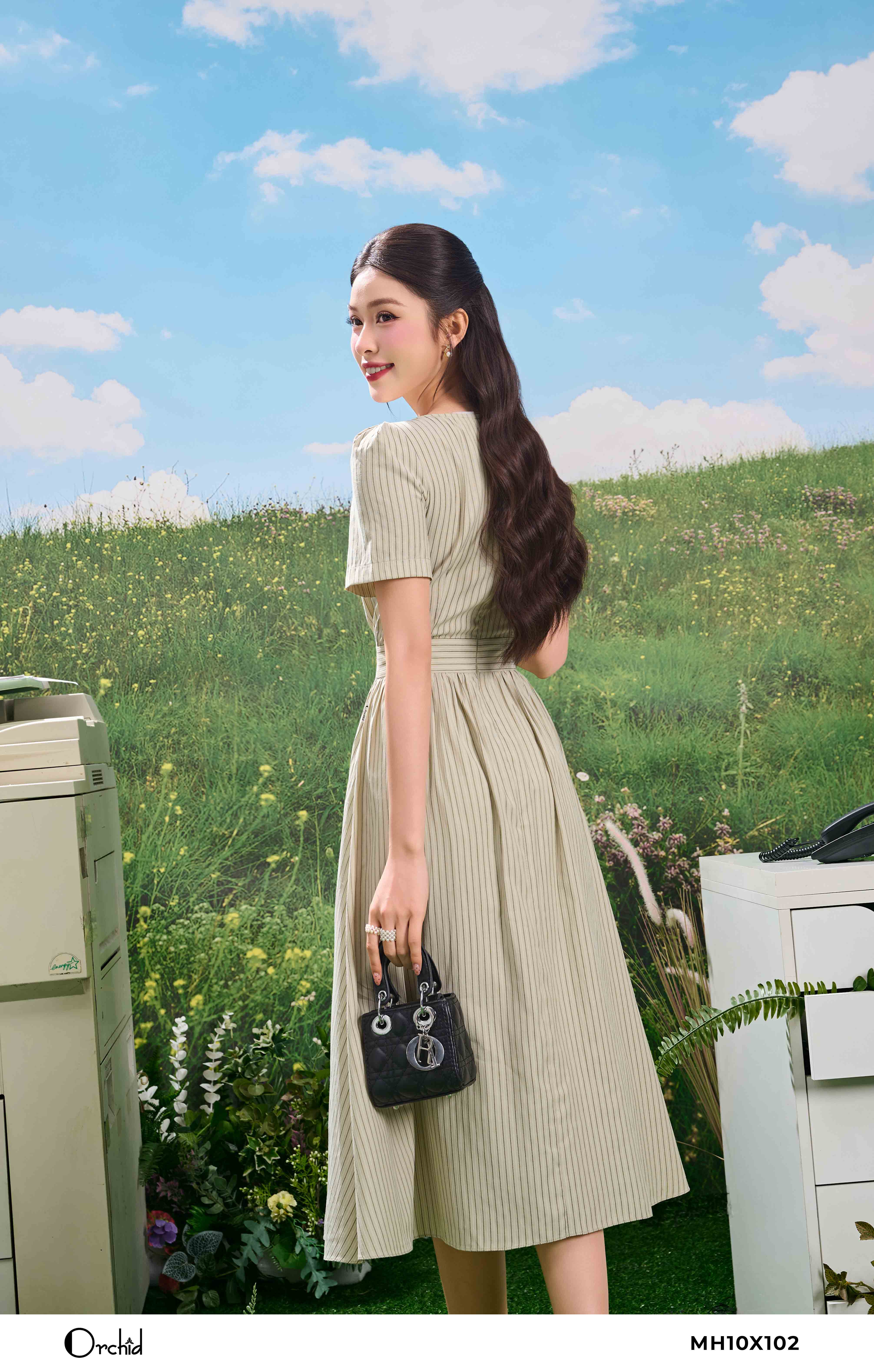 MH10X102 - Đầm Natural sợi tự nhiên