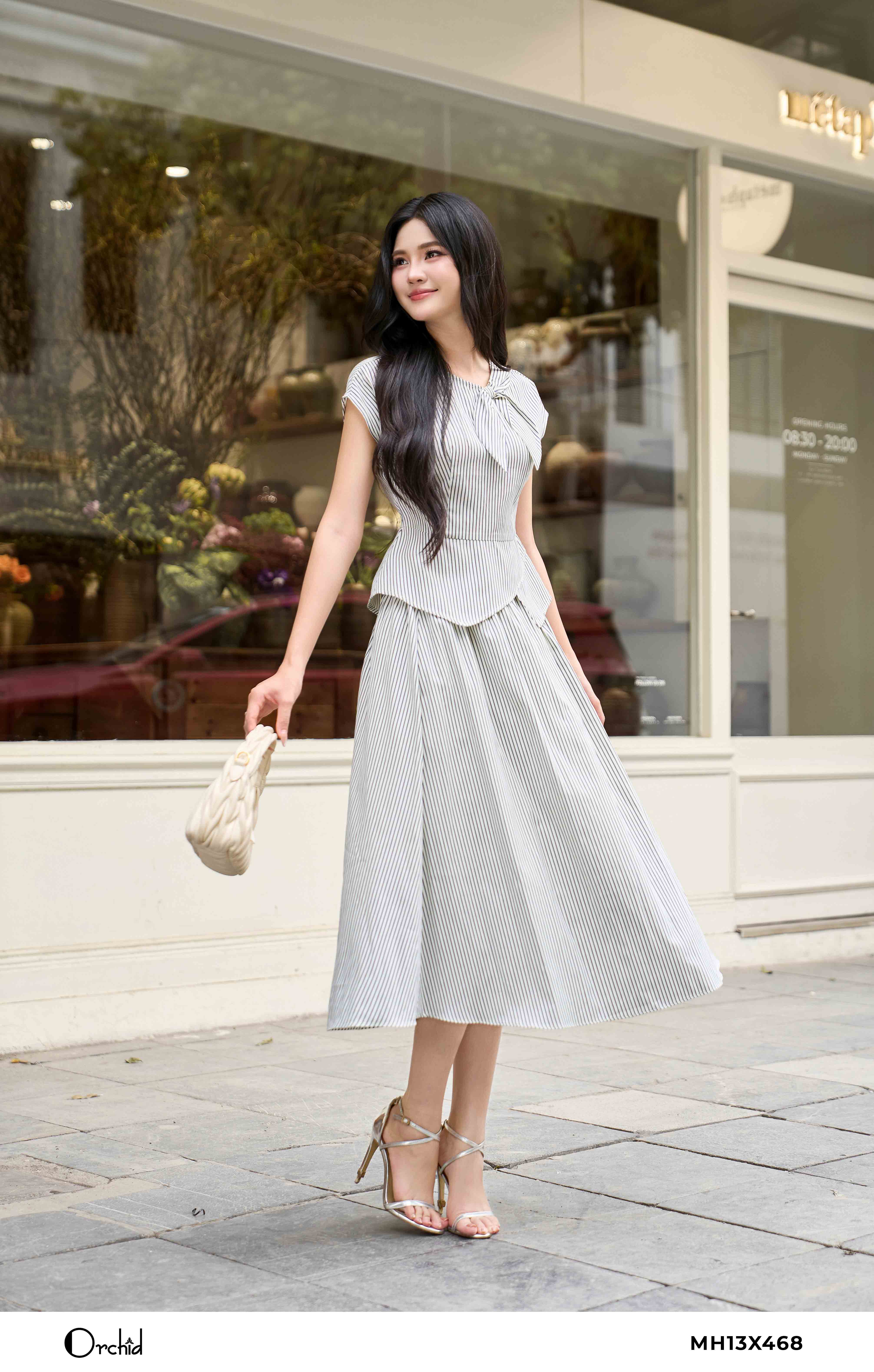 MH13X468 - Bộ thô kẻ sọc xanh