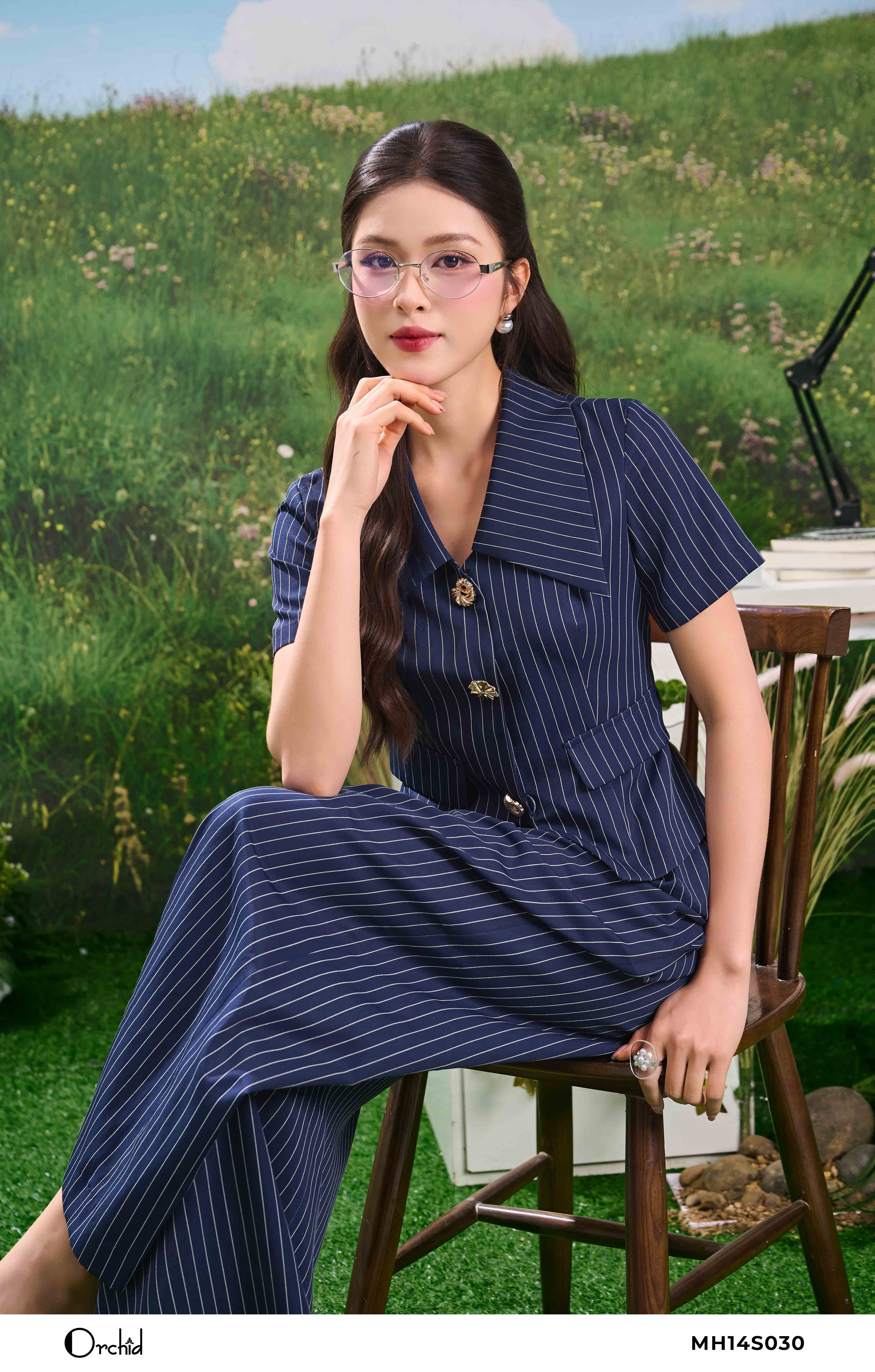 MH14S030/2 - Bộ twill silk kẻ