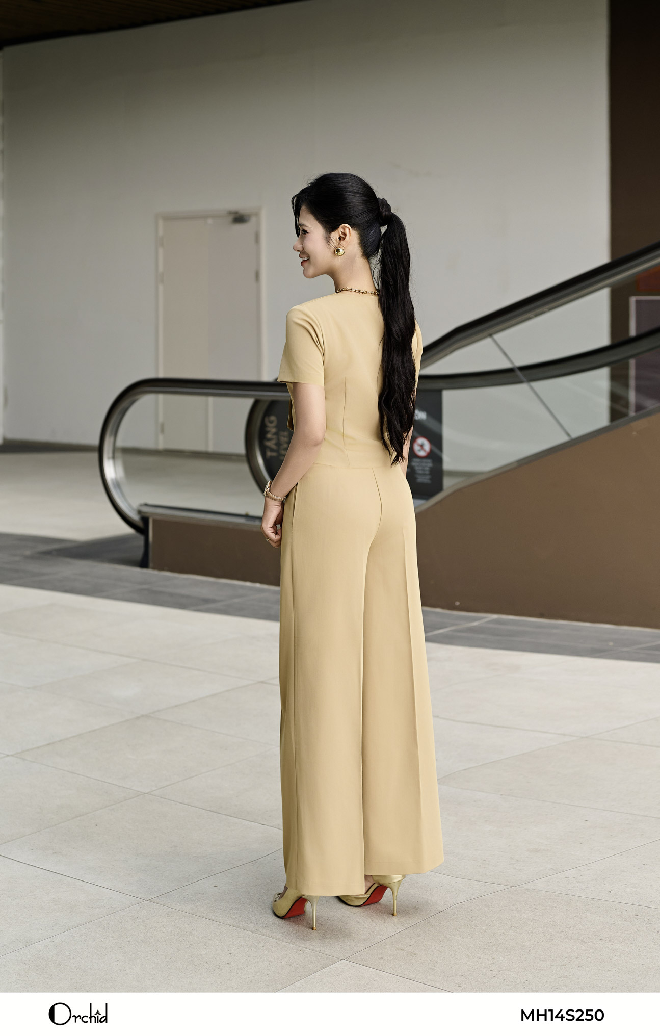 MH14S250 - Bộ twill silk vân kẻ
