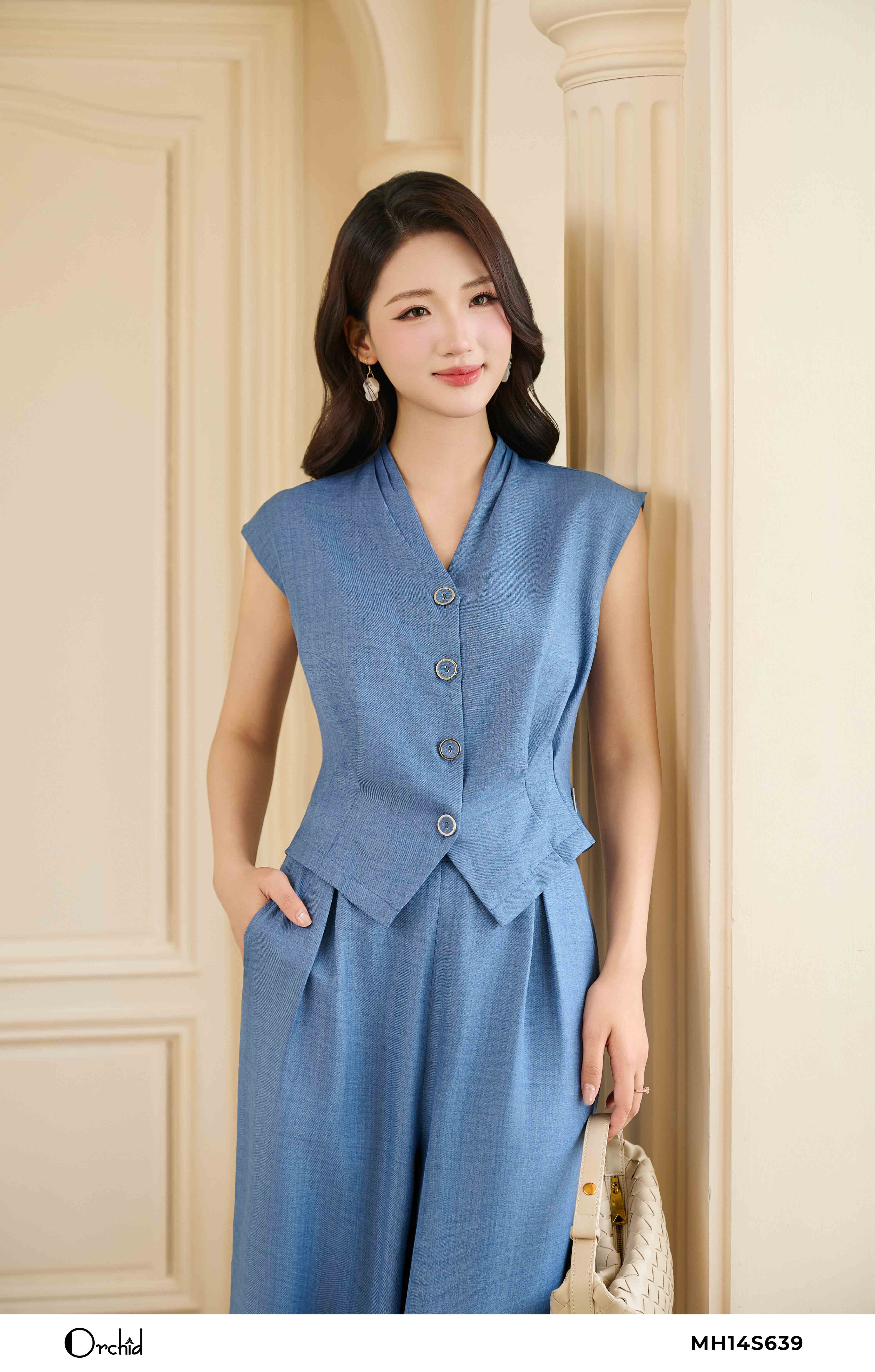 MH14S639 - Bộ đũi vân mây