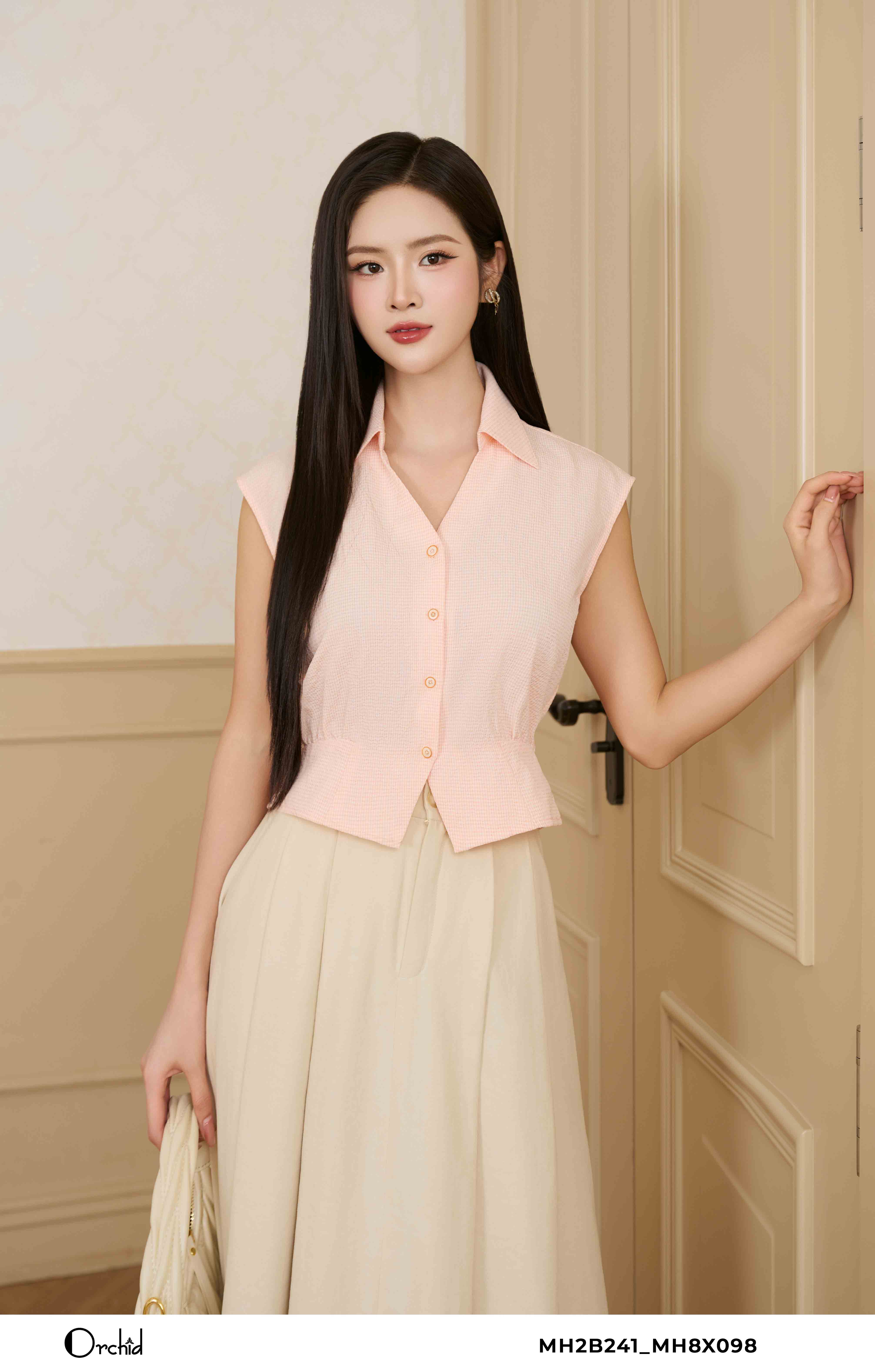 MH2B241 - Áo thô vân kẻ