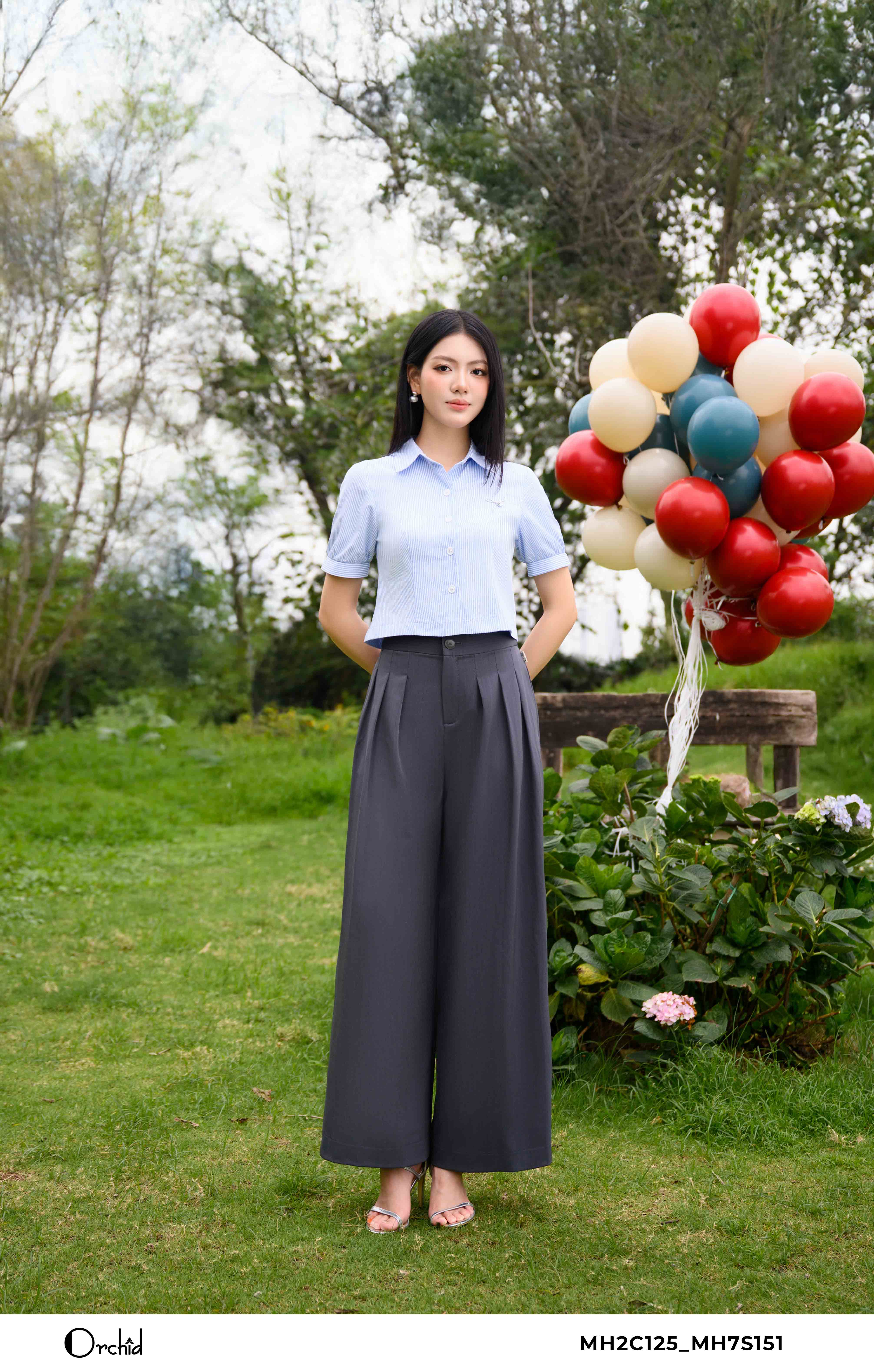 MH2C125 - Áo thô kẻ sọc