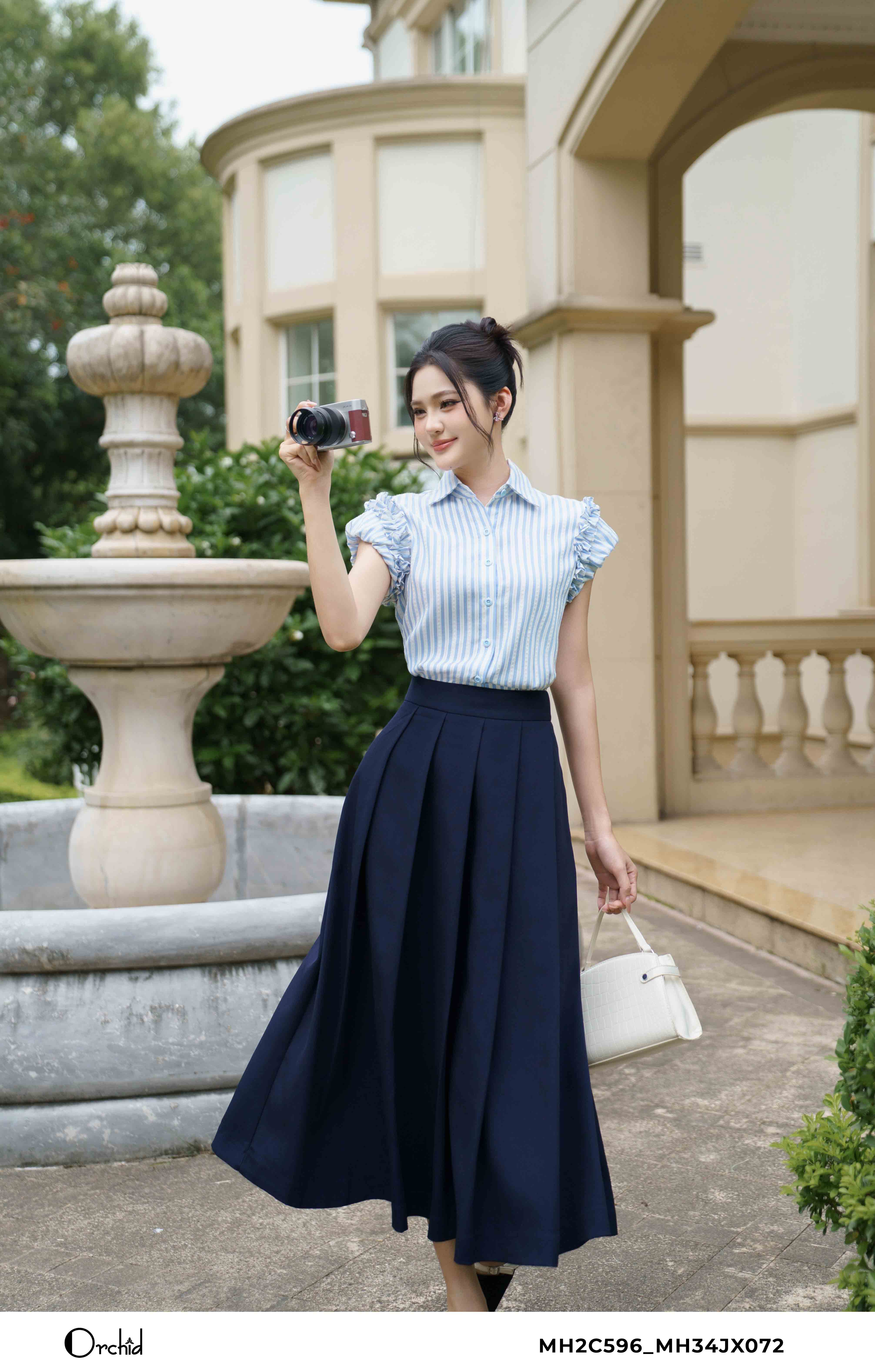 MH2C596 - Áo thô kẻ sọc