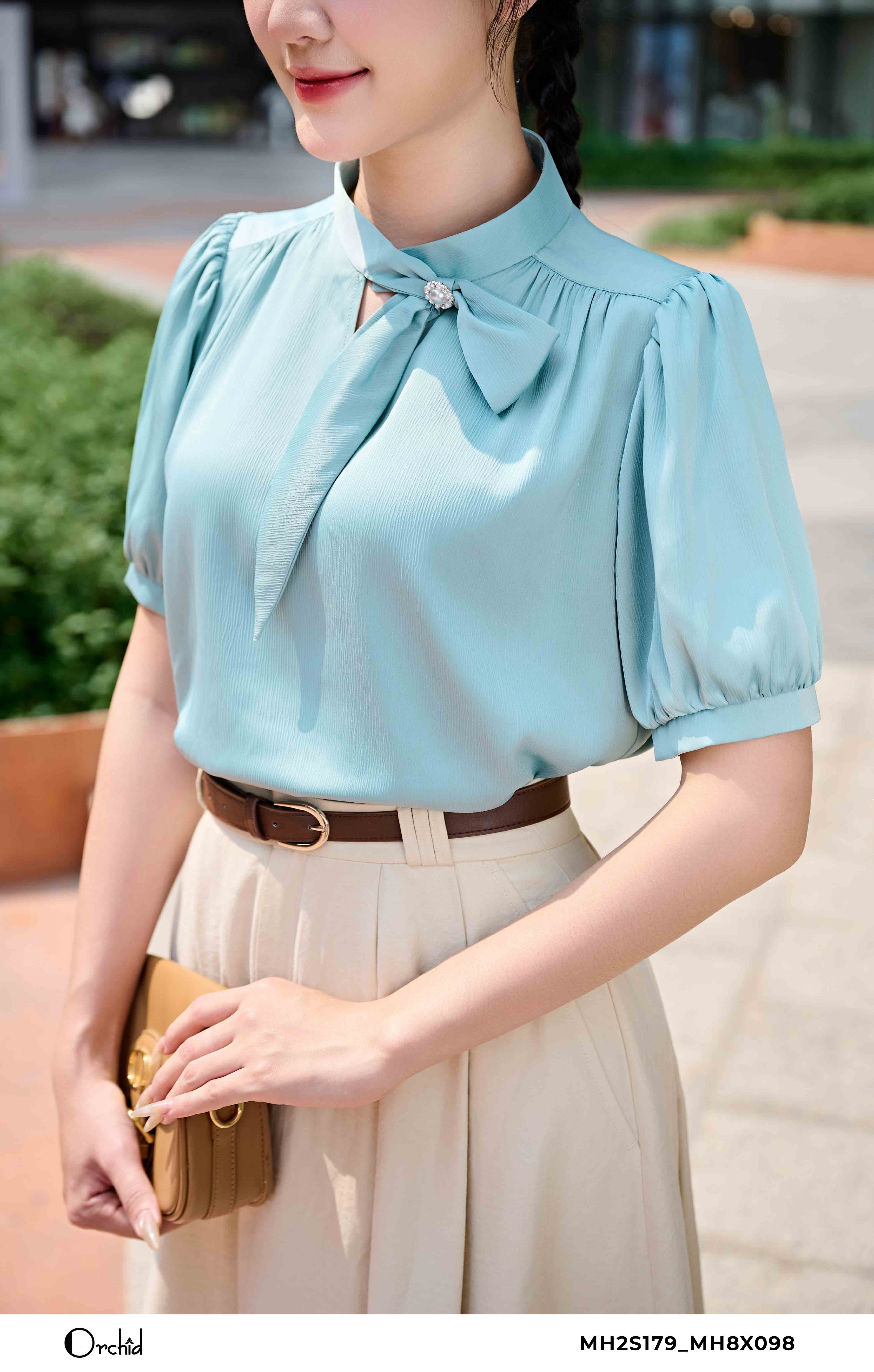 MH2S179 - Áo lụa vân sóng