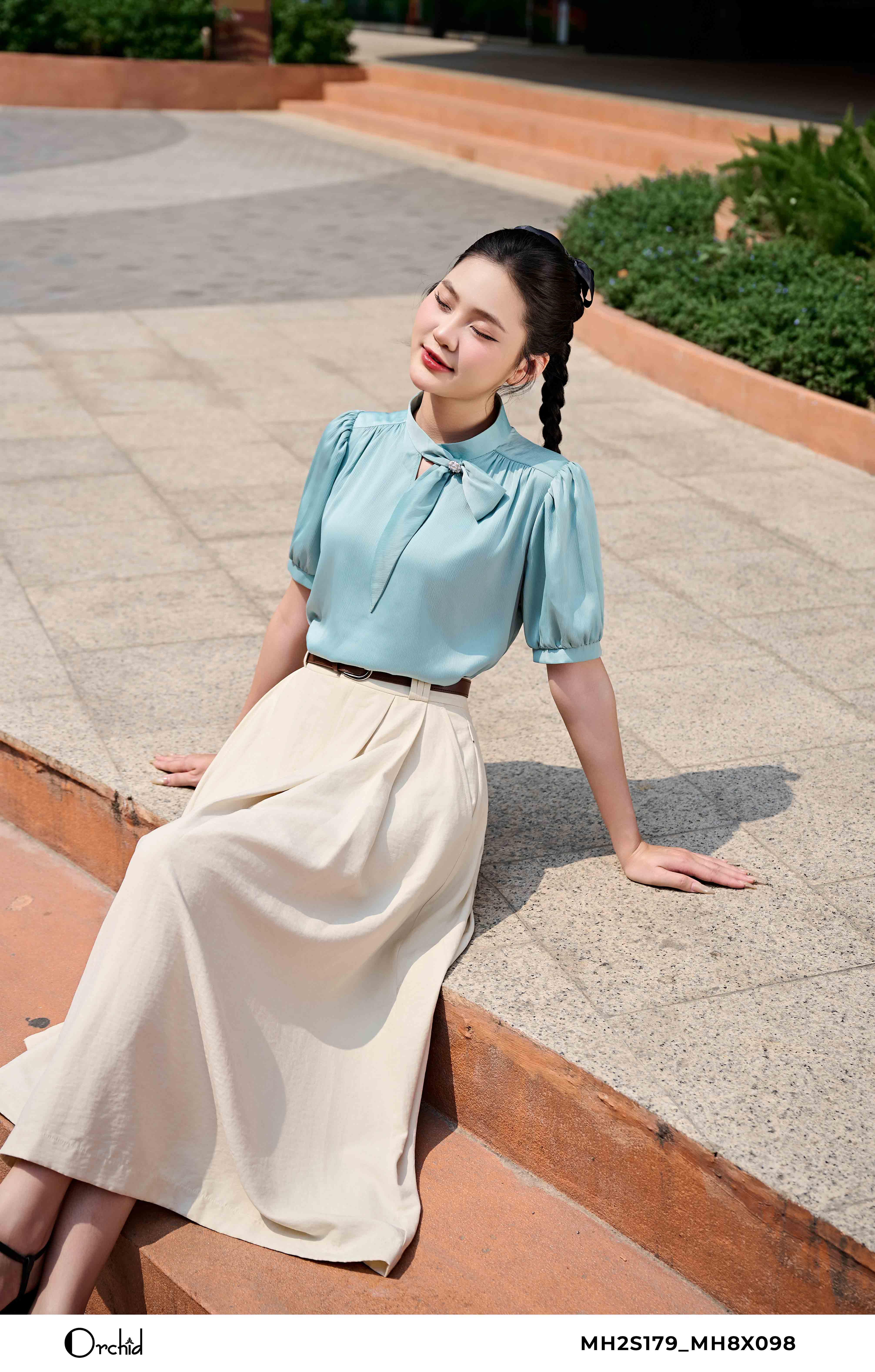 MH2S179 - Áo lụa vân sóng