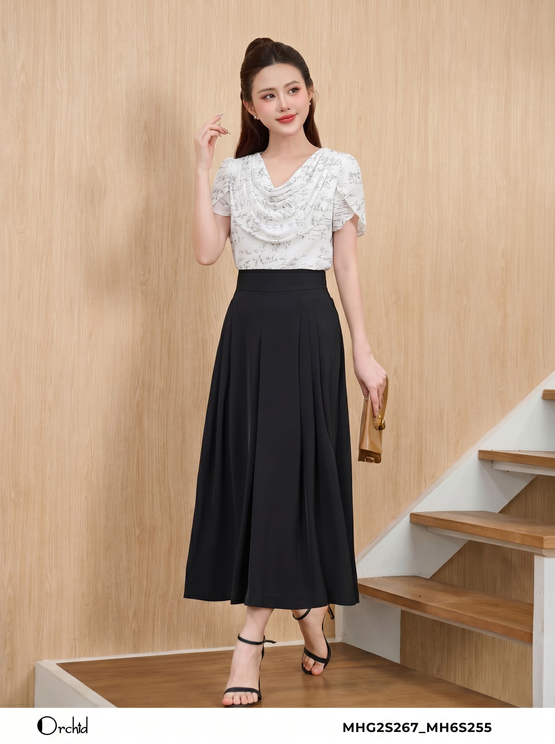 MHG2S267 - Áo cotton họa tiết chữ