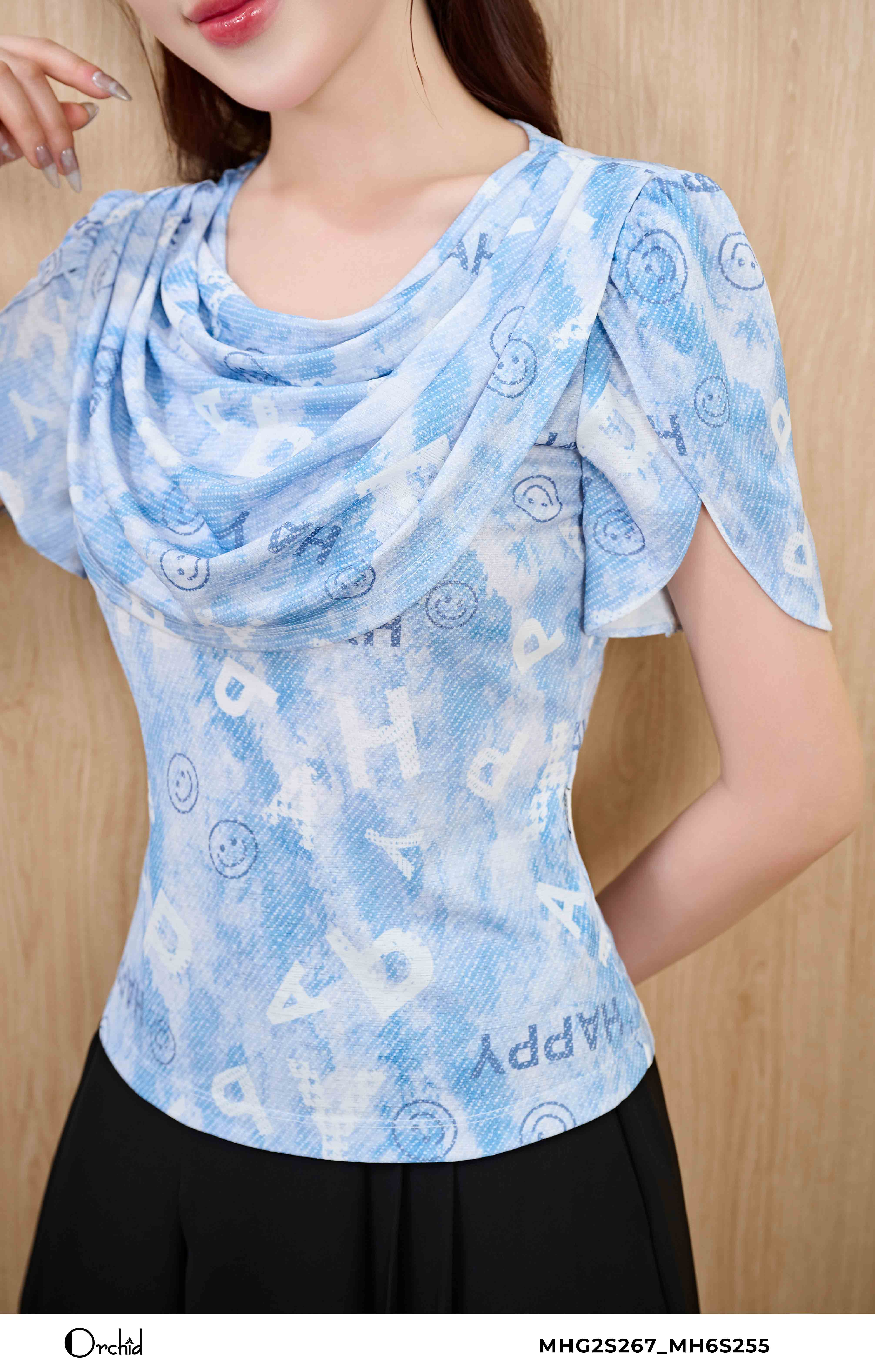 MHG2S267 - Áo cotton họa tiết chữ