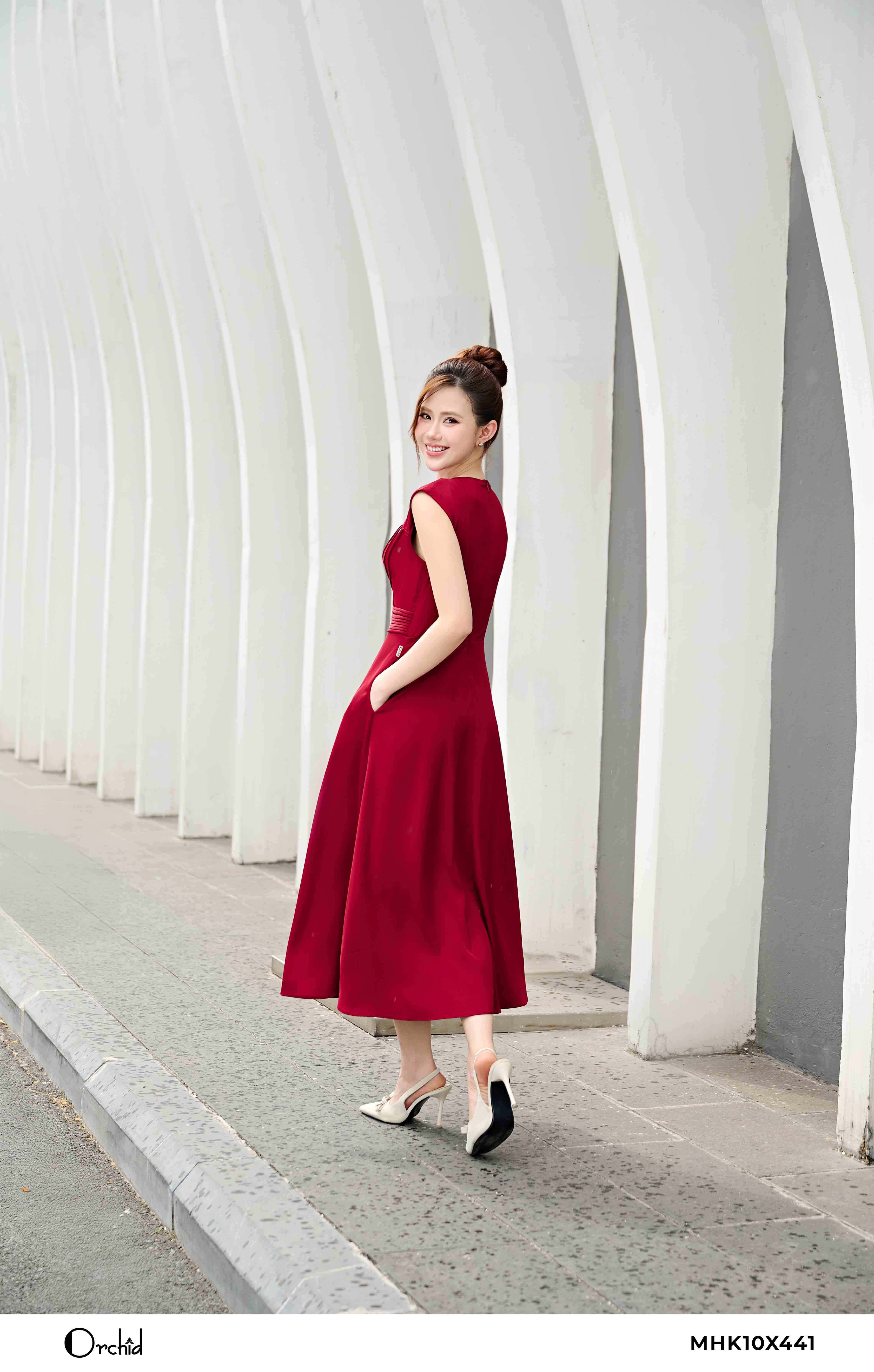 MHK10X441 - Đầm trượt lưới