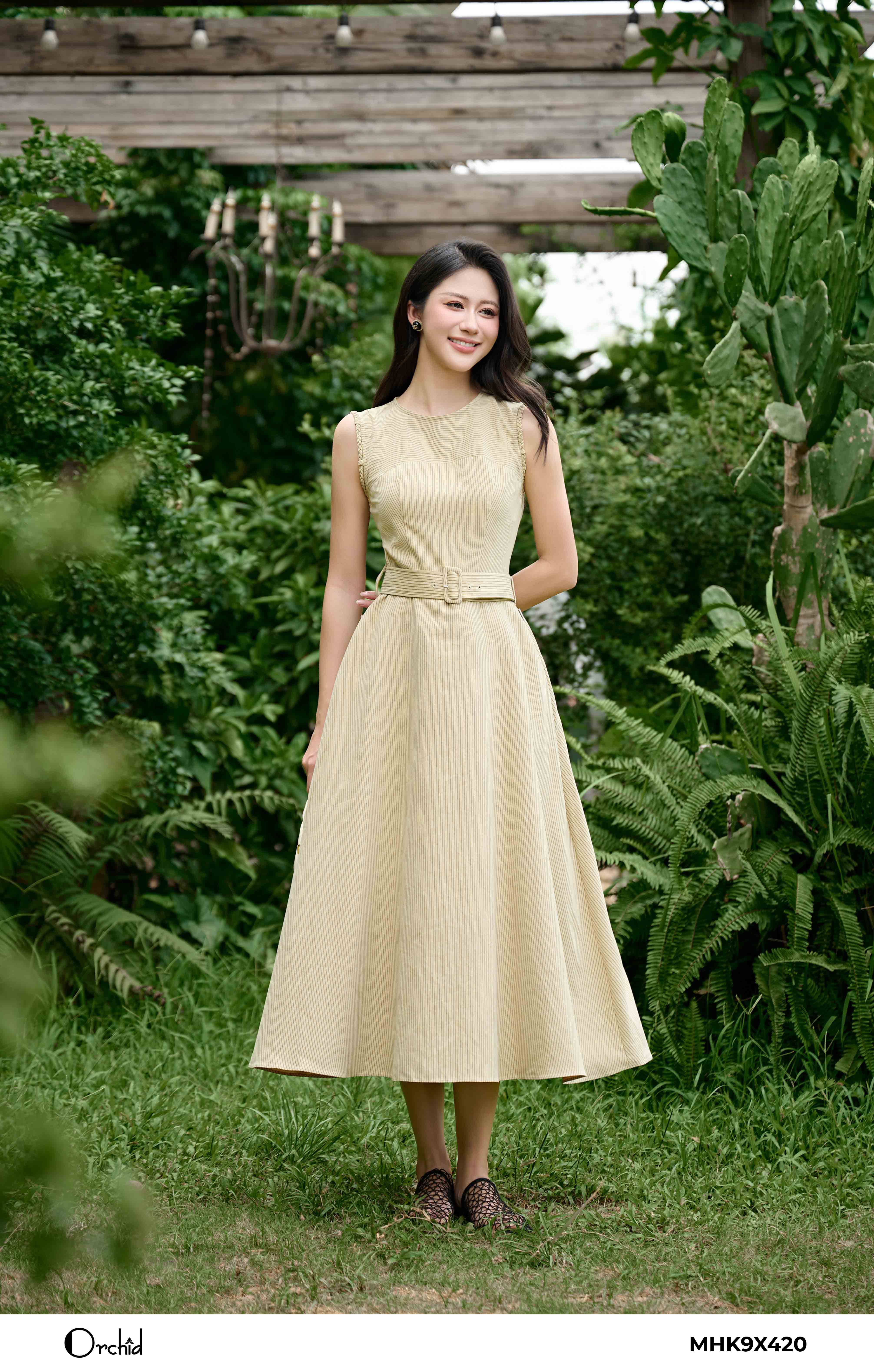MHK9X420 - Đầm thô lụa