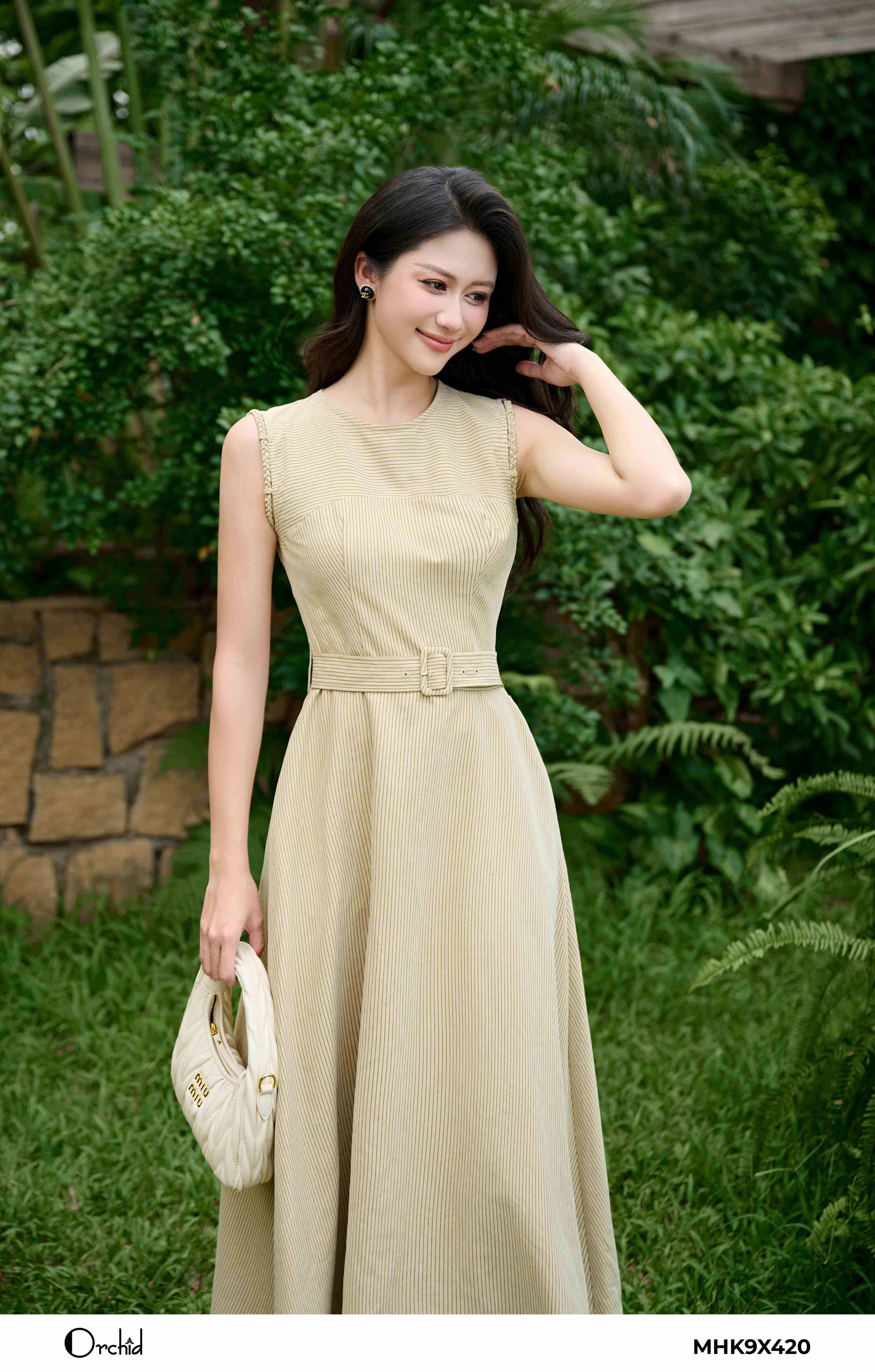 MHK9X420 - Đầm thô lụa