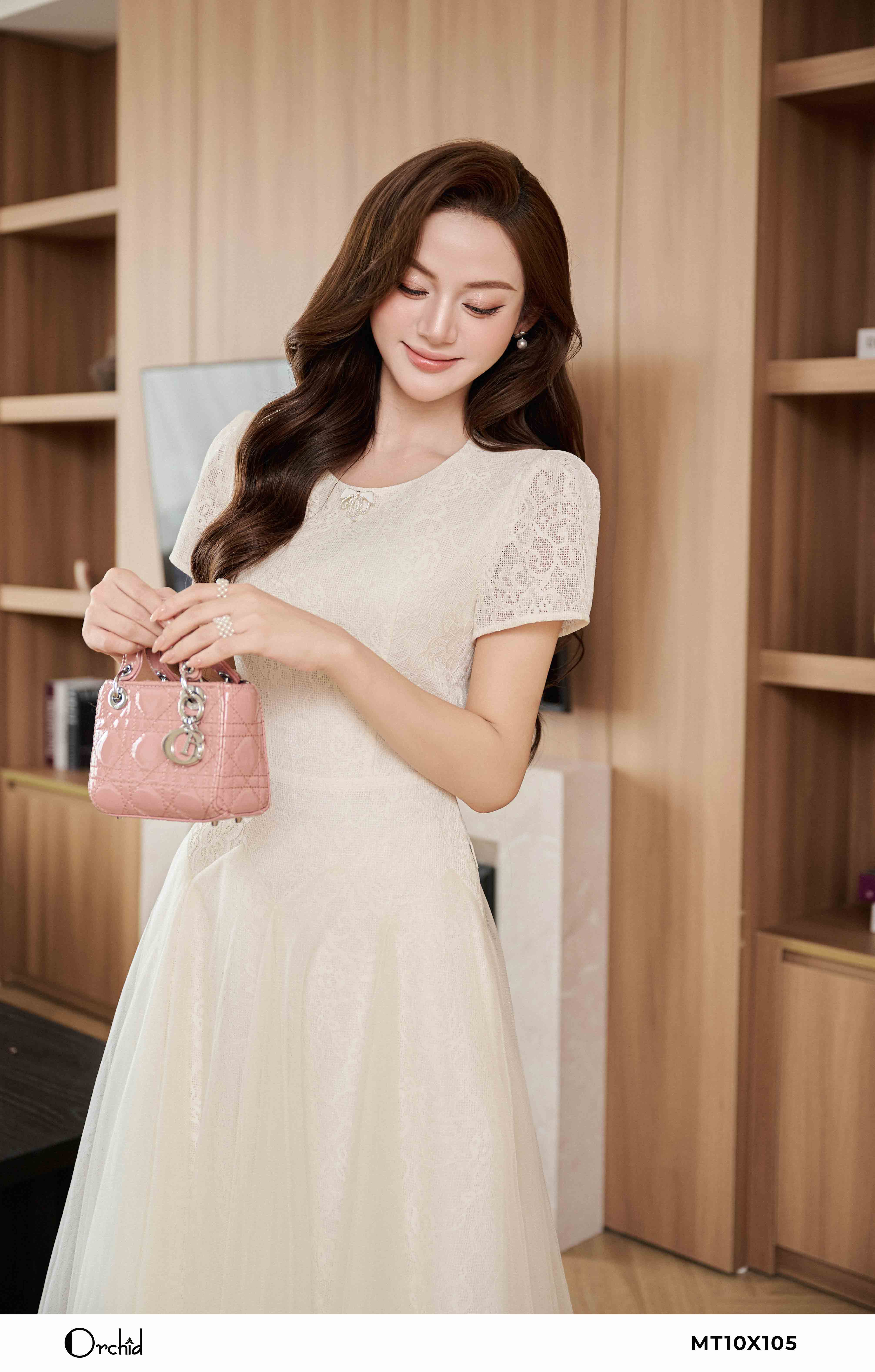 MT10X105 - Đầm ren lưới hoa