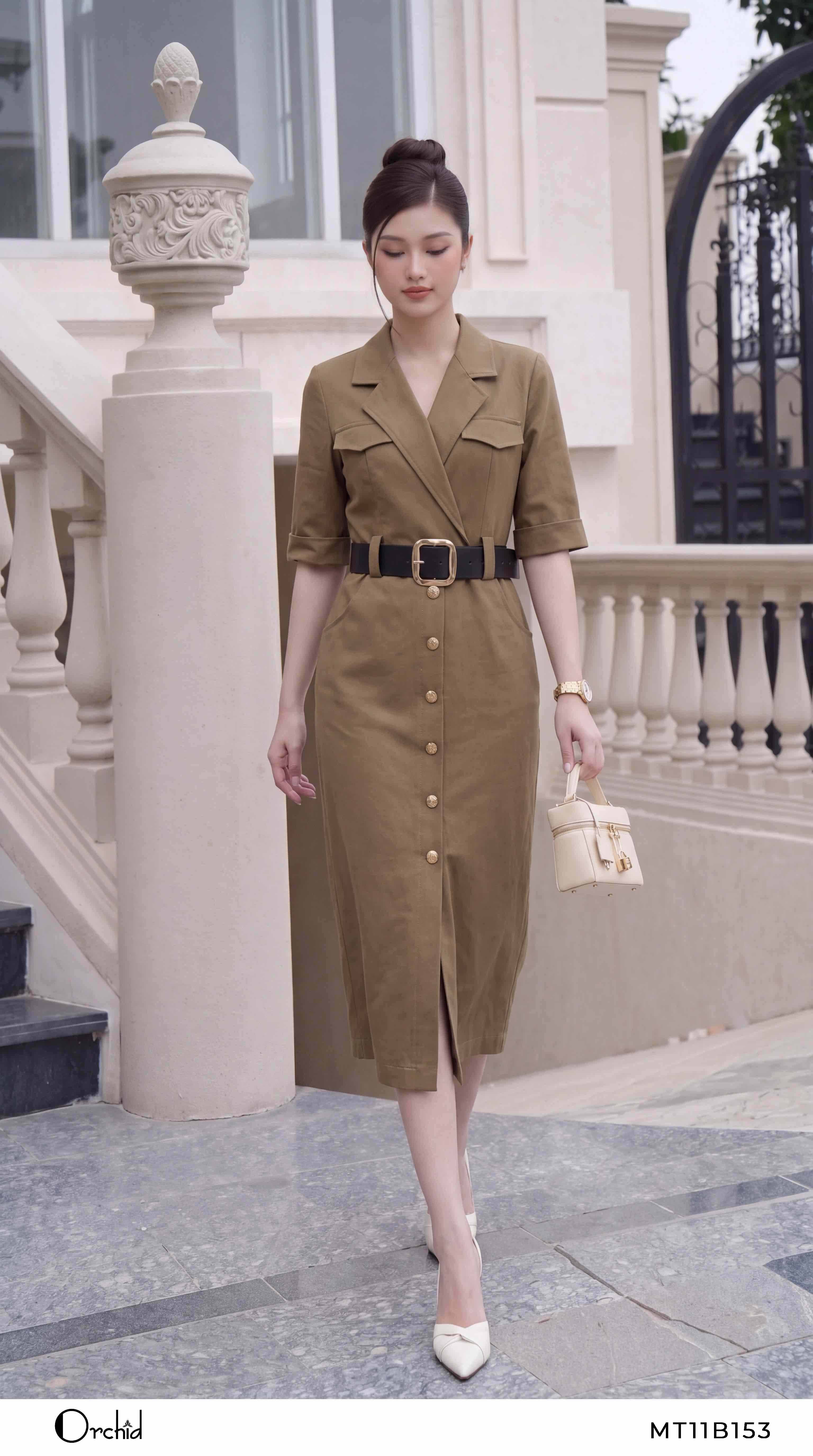 MT11B153 - Đầm kaki hàn