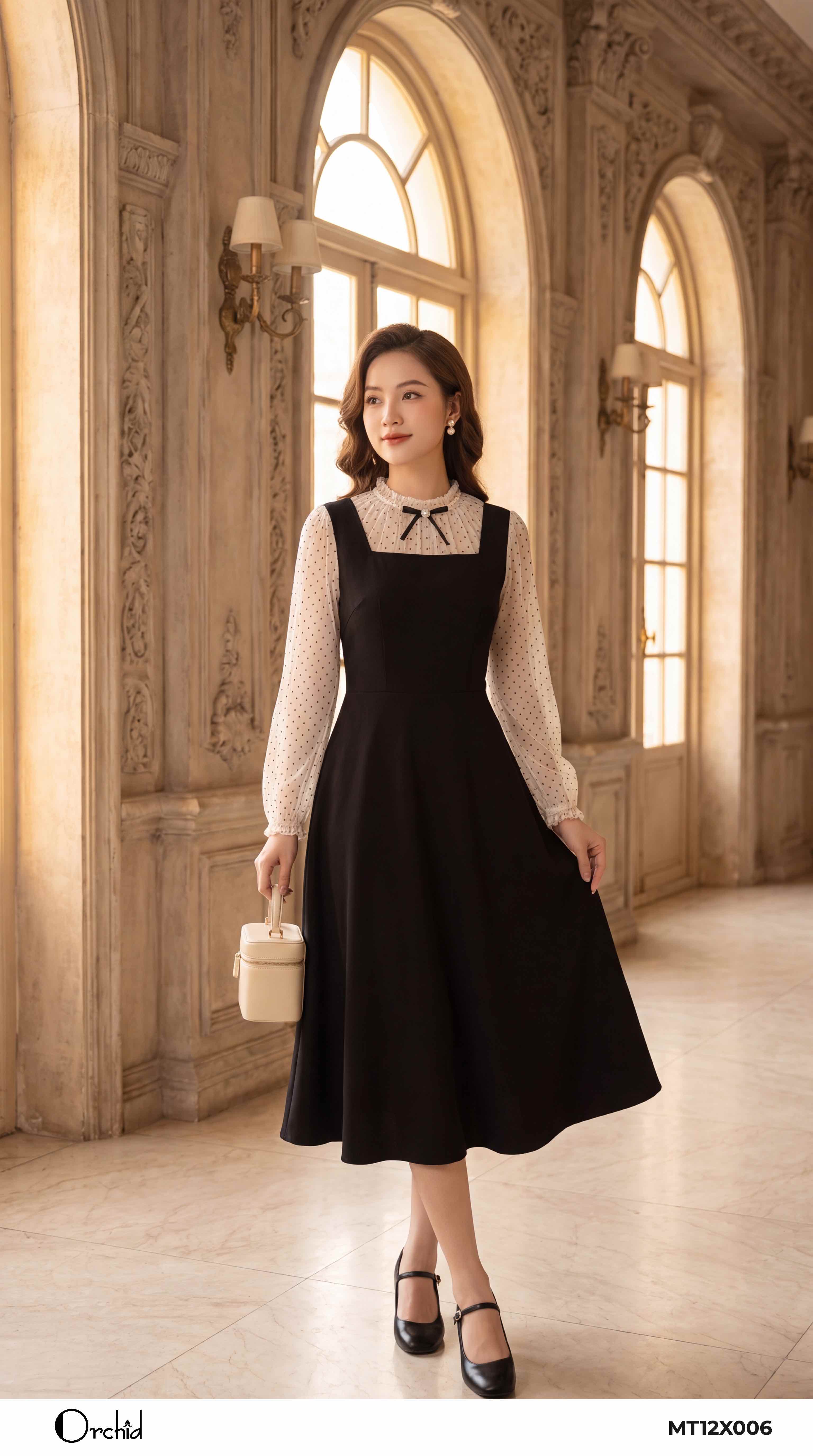 MT12X006 - Đầm chéo babi